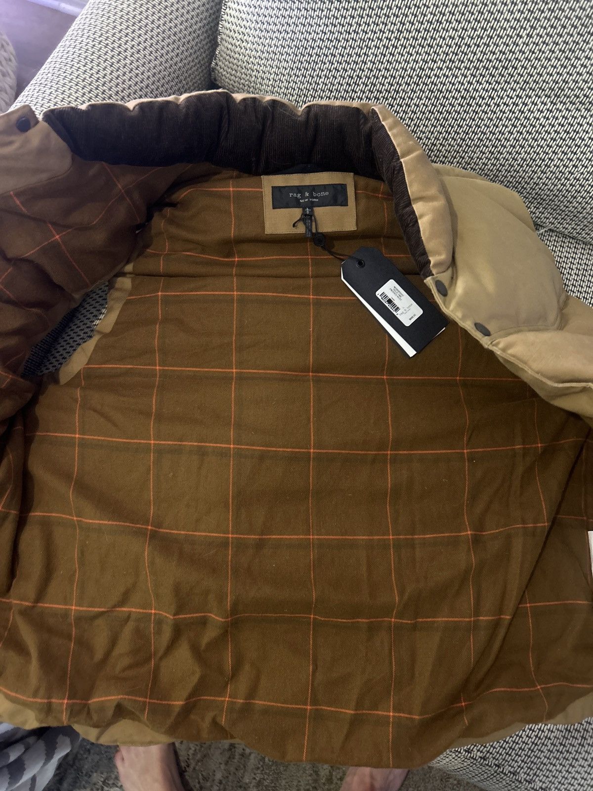 Rag & Bone Field Padded Vest Tan Size US XL / EU 56 / 4 - 3 Thumbnail