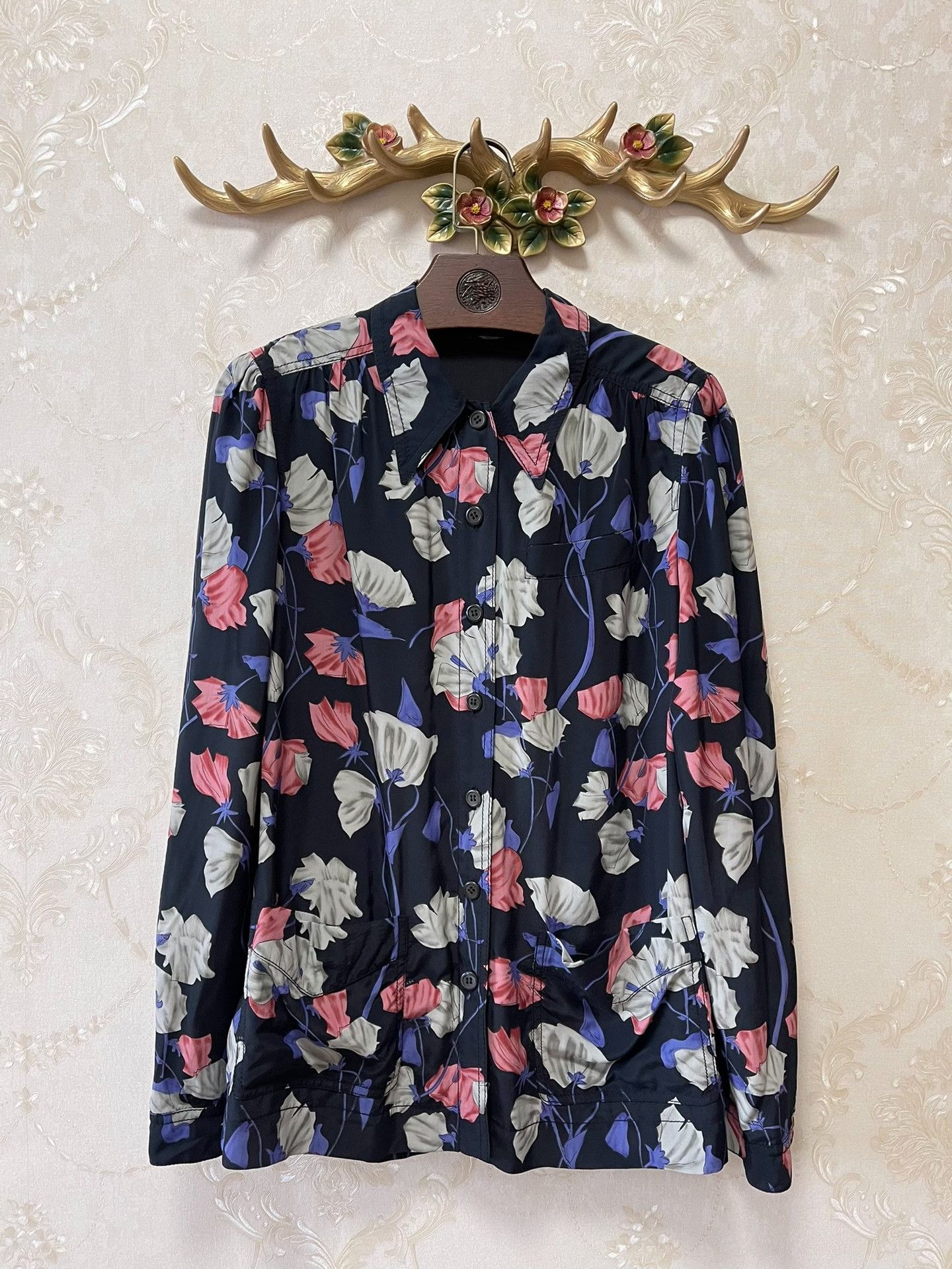 Prada Prada Runway Floral Print Coat Size M / US 6-8 / IT 42-44 - 1 Thumbnail