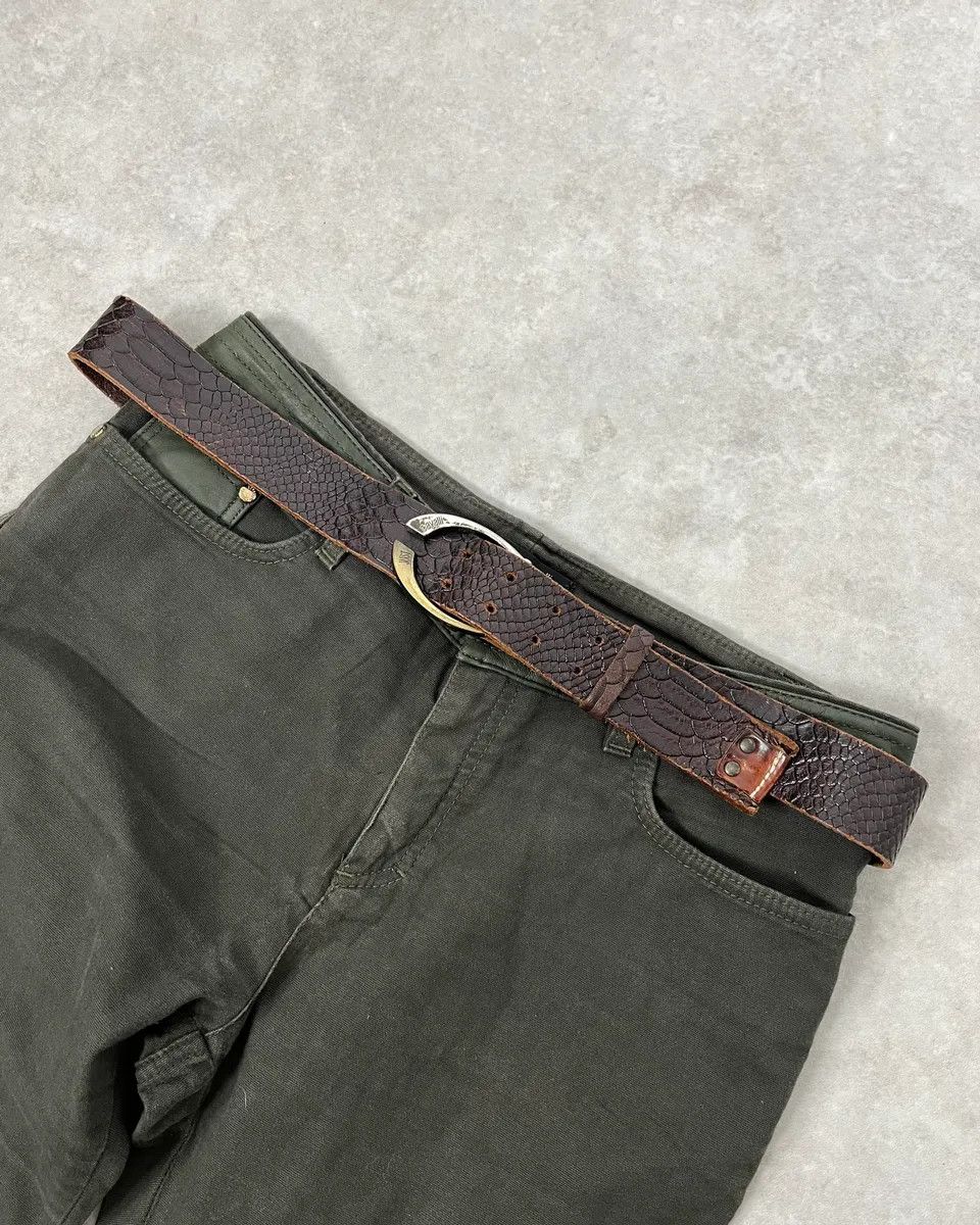 Just Cavalli 2000s Cavalli Brown Python Embossed Leather Belt Size ONE SIZE - 2 Thumbnail