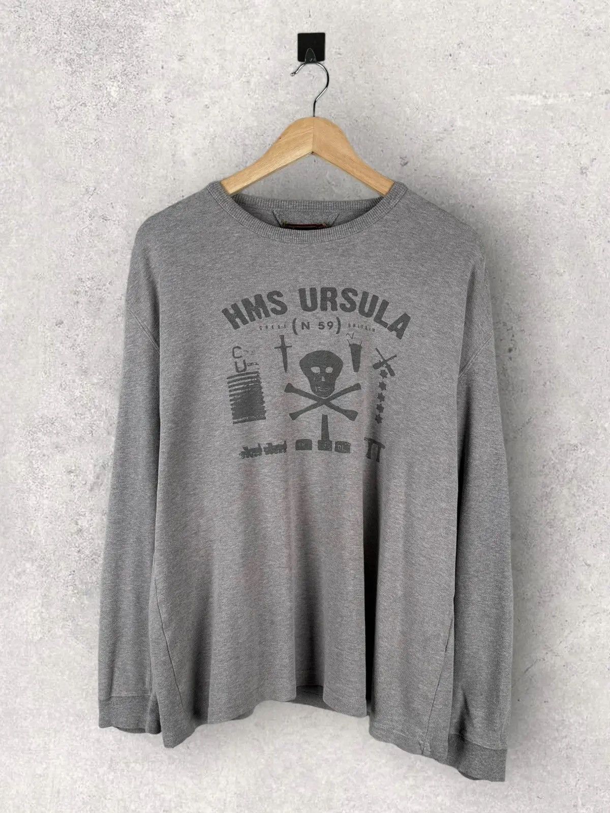 Pre-owned Barbour Dept B Sweatshirt Hms Ursula Print In Grey