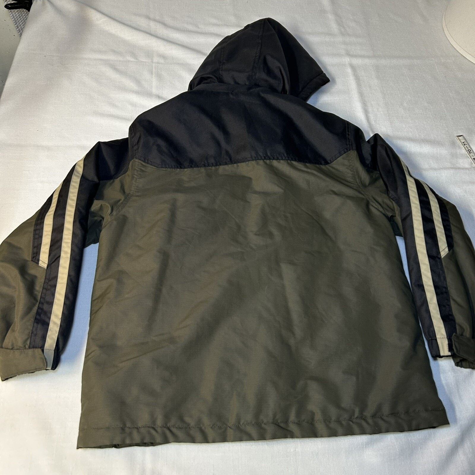 Arizona Jean Co. Arizona Boys L 14/16 Puffer Coat Jacket Ski Green Black Hood Size L / US 10 / IT 46 - 7 Thumbnail