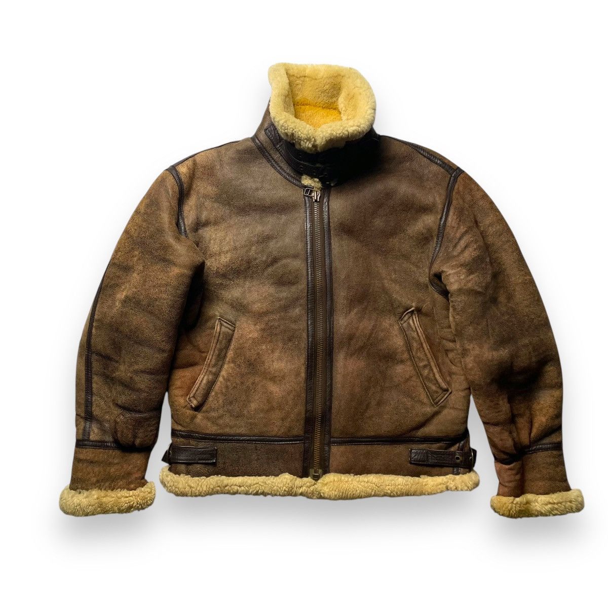 Genuine Leather VINTAGE B3 SHEEPSKIN FLIGHT GLEEMAN MILITARY JACKET Size US M / EU 48-50 / 2 - 1 Thumbnail