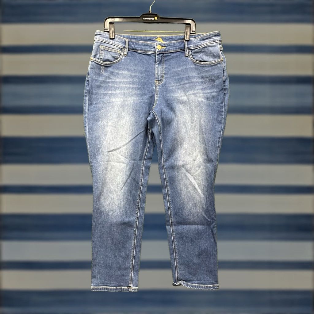 Tommy Bahama Tommy Bahama Jeans Slim Boyfriend Fit 33x29 Denim Blue Regular Women’s Stretch Medium Wash 5-Pocket Rise Mid Vintage No Mens Womens Boys Girls Size 24" / US 00 / IT 34 - 1 Thumbnail