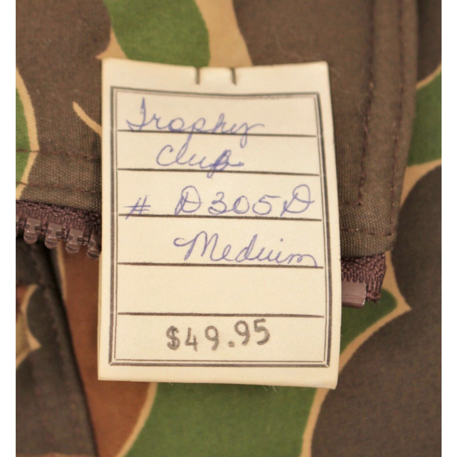 Vintage Trophy Club Men's VTG 70s Brown Camo Puffy Vest M 1970s Outdoor Shirt Size US M / EU 48-50 / 2 - 7 Thumbnail