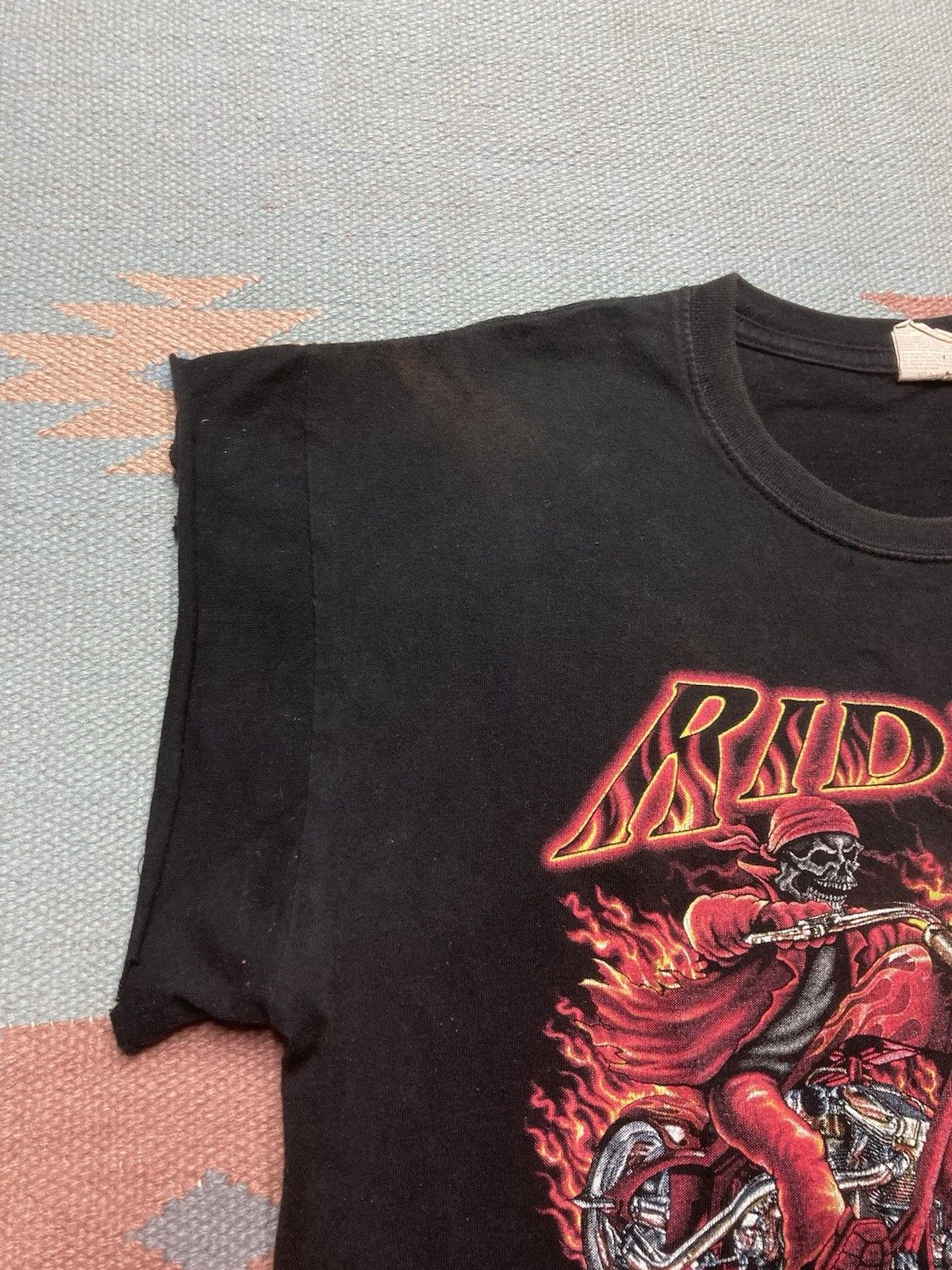 Harley Davidson × Vintage y2k tshirt ride like you stole harley skull flames chopped L Size US L / EU 52-54 / 3 - 6 Thumbnail