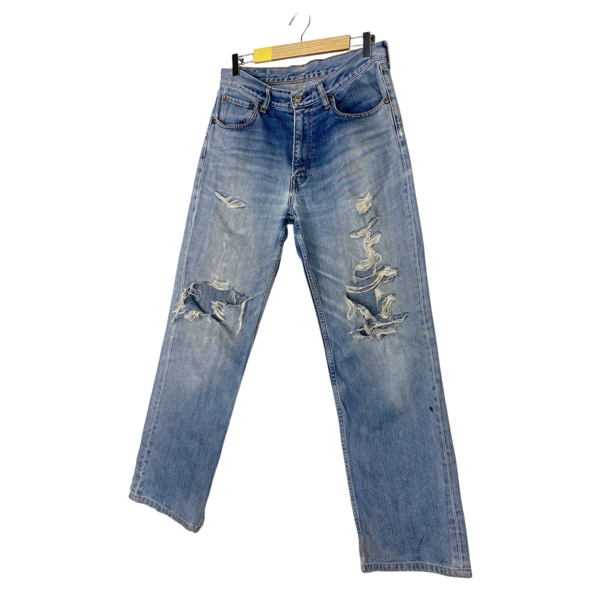 Levi's 💥VTG LEVIS 533 DESTROYED DENIM JEANS Size US 33 - 3 Thumbnail