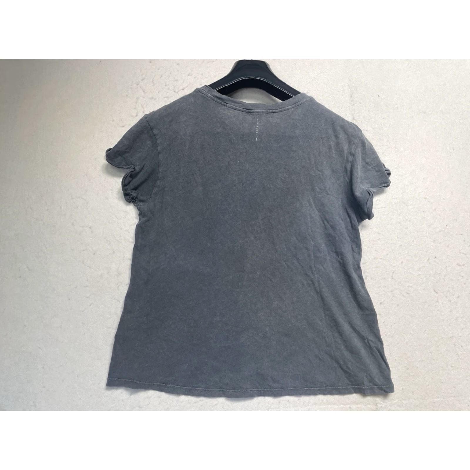 Allsaints ALLSAINTS Cropped T-Shirt Womens Size S Gray Cotton Blend Short Sleeve Round Neck Size S / US 4 / IT 40 - 2 Thumbnail