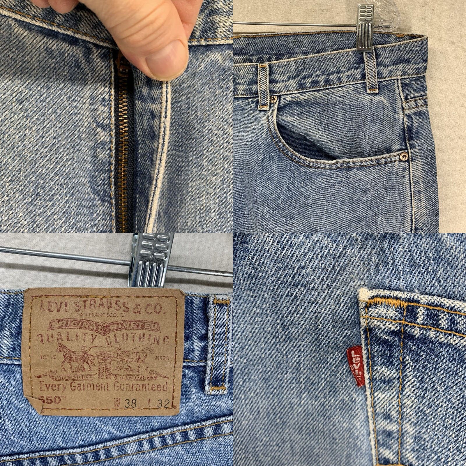 Levi's VINTAGE Levi's 550 Jeans Men’s 38x32 Relaxed Fit Tapered Blue Denim 90s Americana Size US 38 / EU 54 - 8 Thumbnail