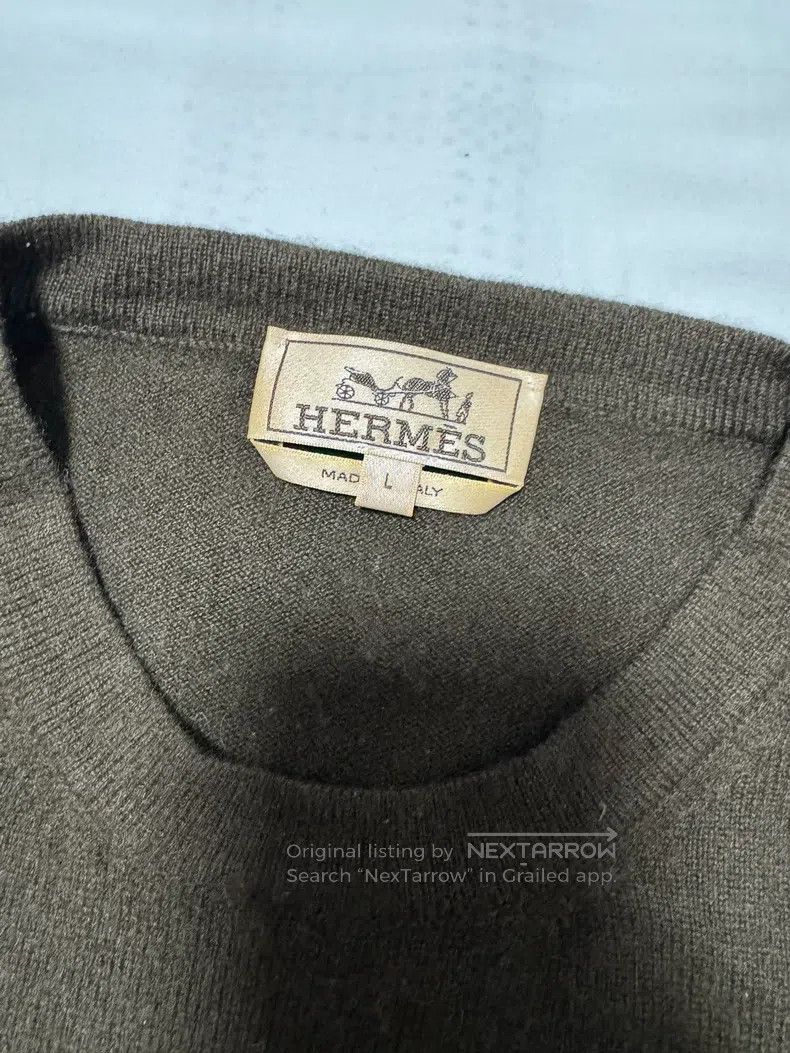 Hermes Hermes Embroidered goat wool sweater Size US L / EU 52-54 / 3 - 7 Thumbnail