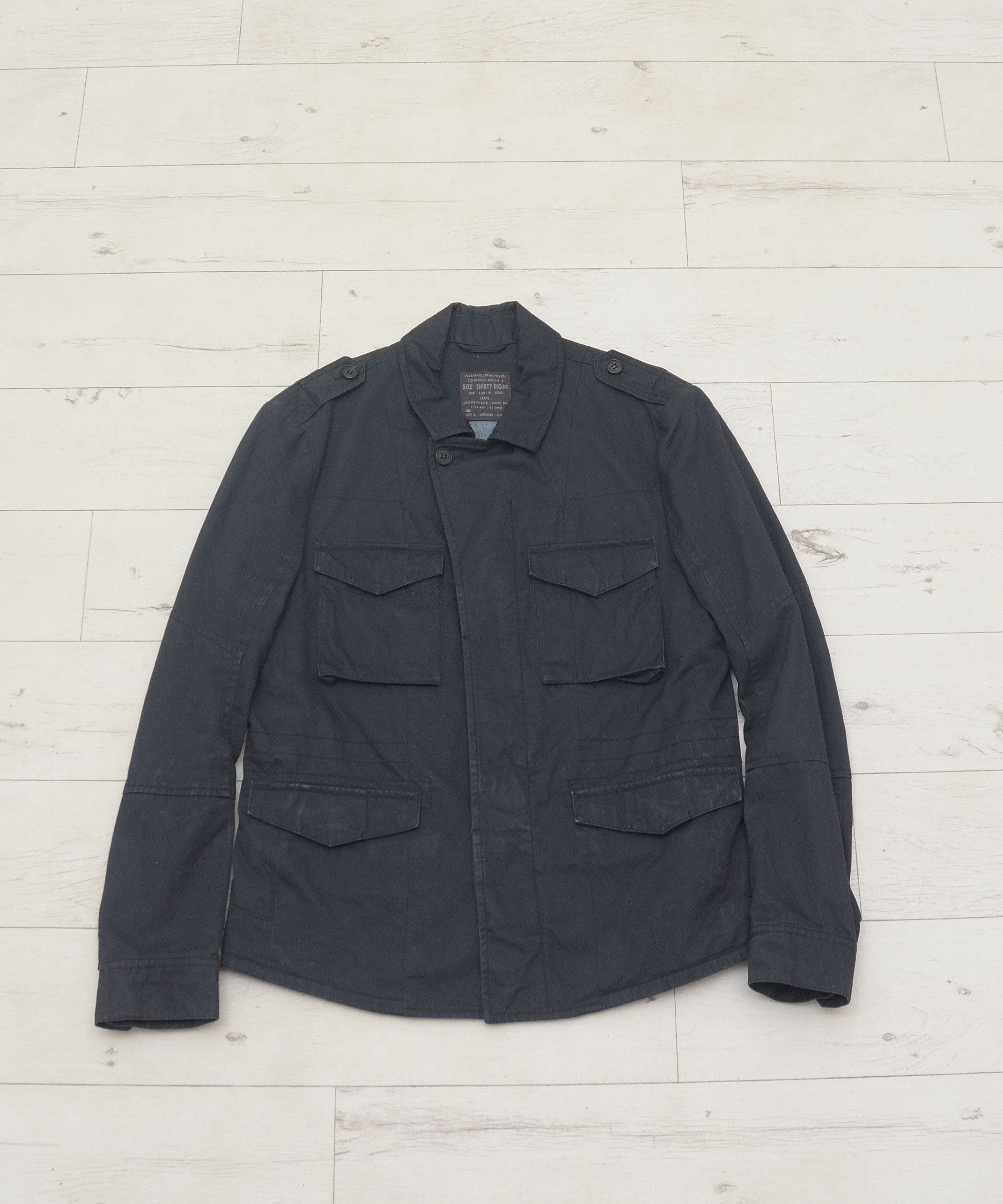 Allsaints × Vintage AllSaints Spitalfields Merchant Distressed Field Jacket Army Size US M / EU 48-50 / 2 - 1 Thumbnail