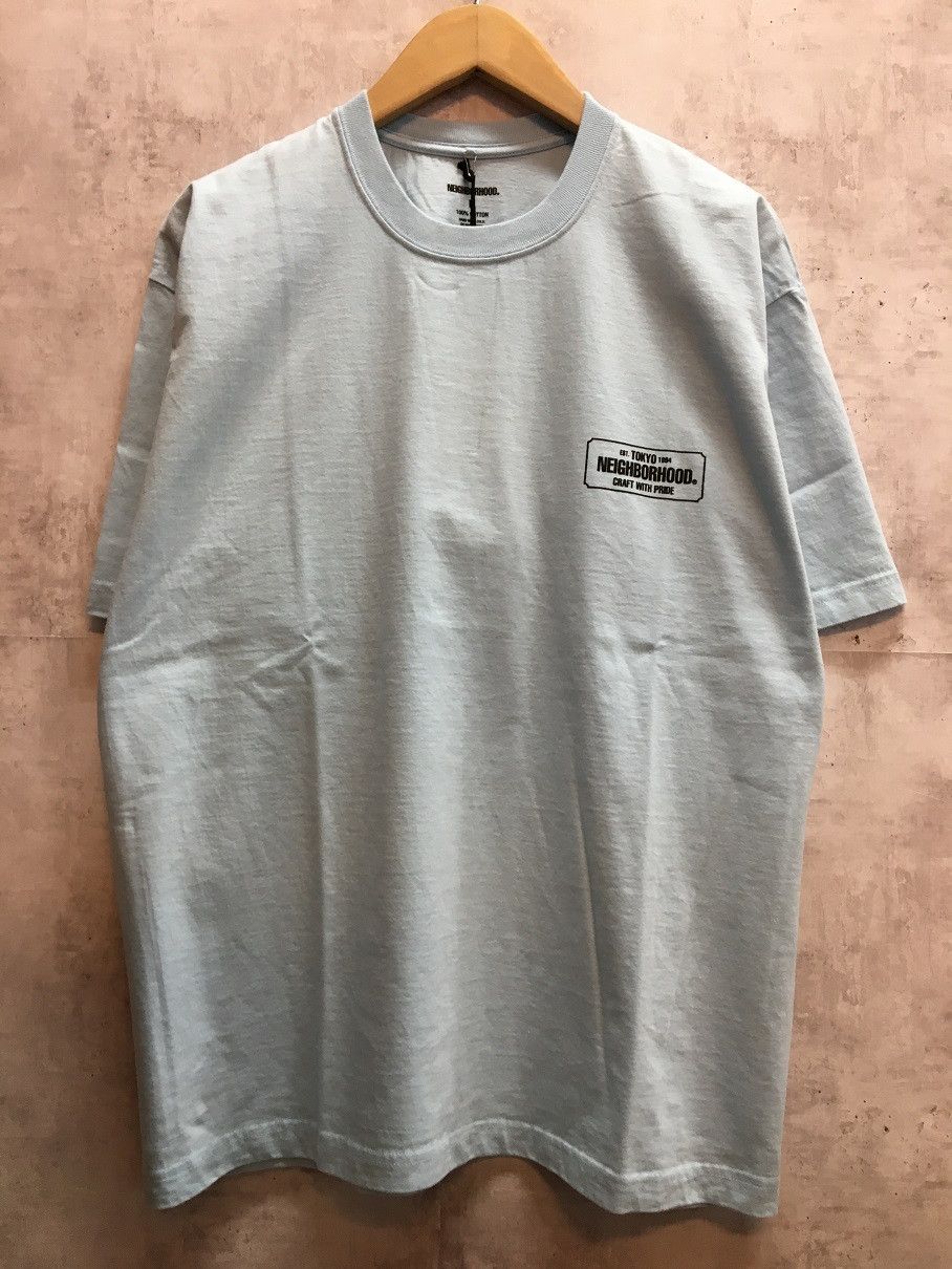 Short Sleeve T-Shirts Printed Logo Crew Neck Blue