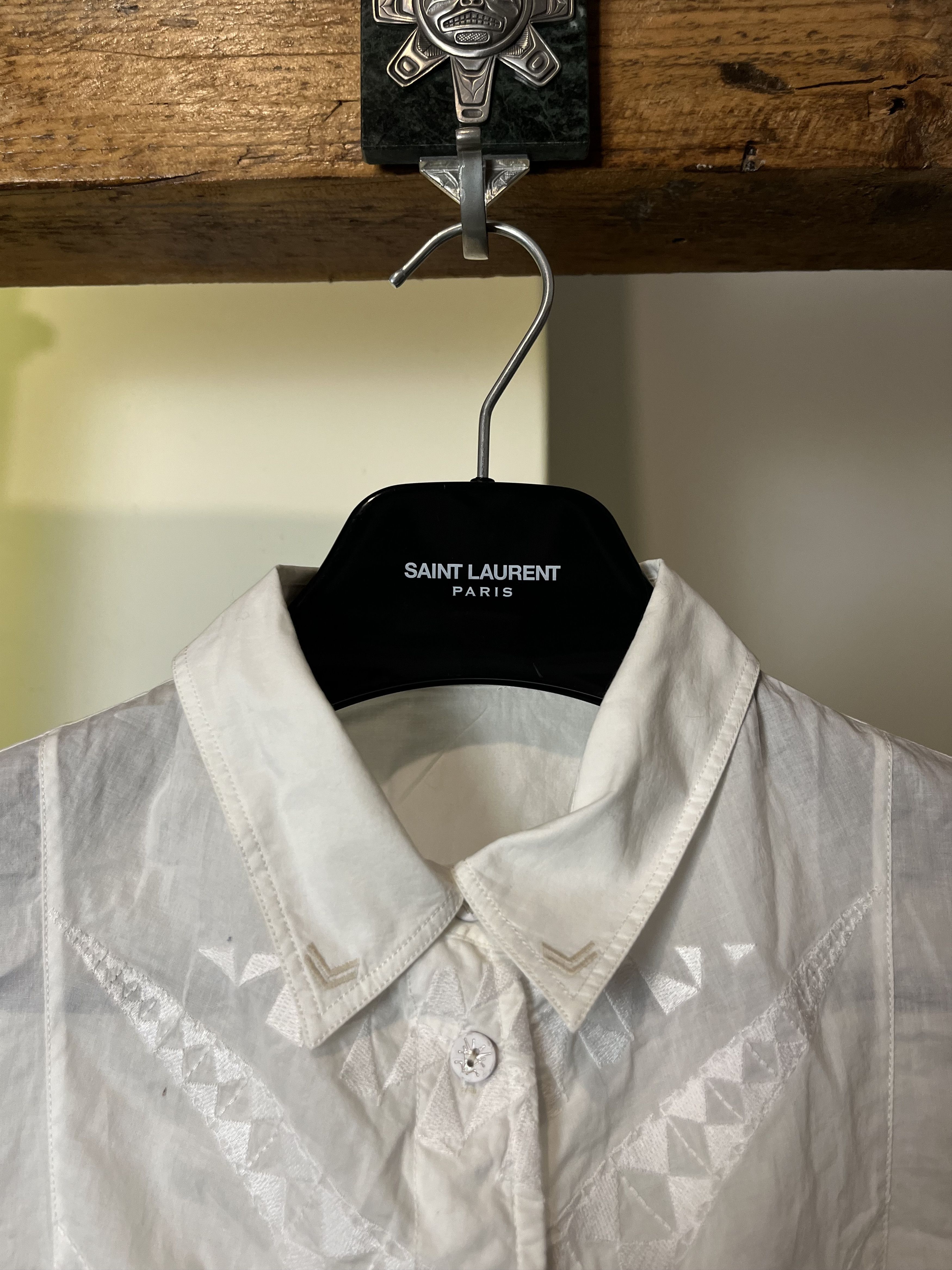 Designer × Marithe + Francois Girbaud × Vintage 90s Vintage Marithe Francois Girbaud White Lace Mesh Shirt Size S / US 4 / IT 40 - 4 Thumbnail