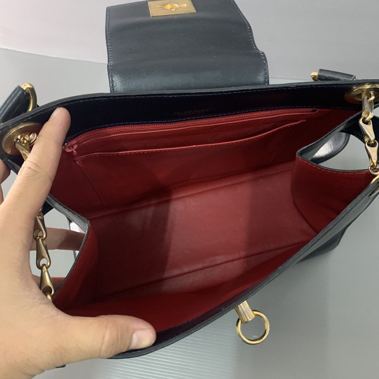 Celine Celine Box Leather Shoulder Bag Size ONE SIZE - 13 Thumbnail