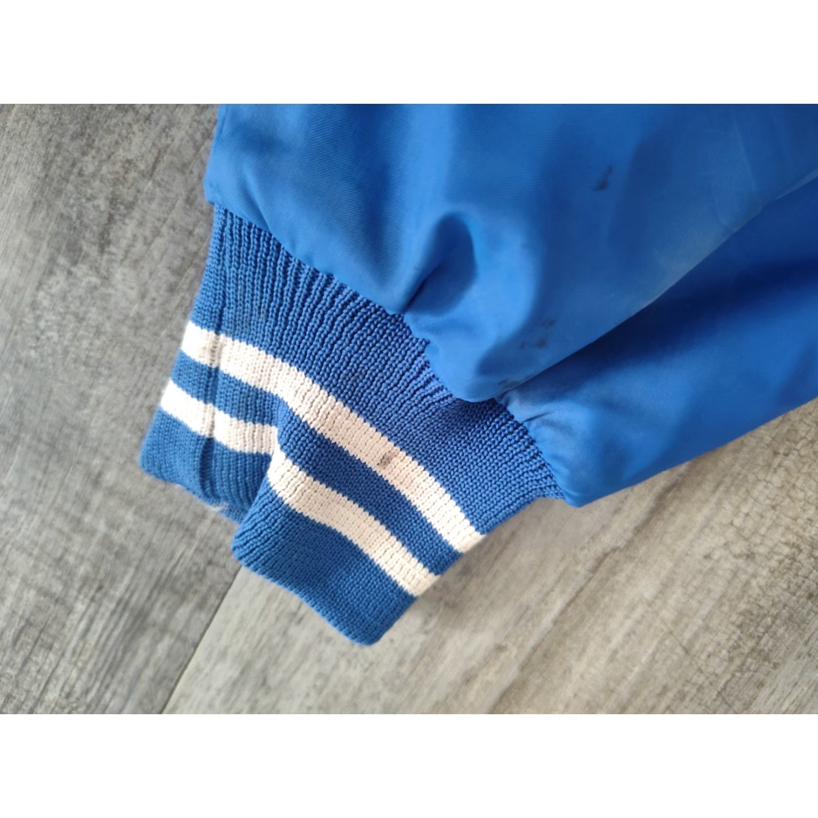 Augusta Sportswear VINTAGE 1987 Michigan ABA BMX Satin Bomber Jacket Men XL Dark Blue 80s Sports Cycling Riding Size US XL / EU 56 / 4 - 5 Thumbnail