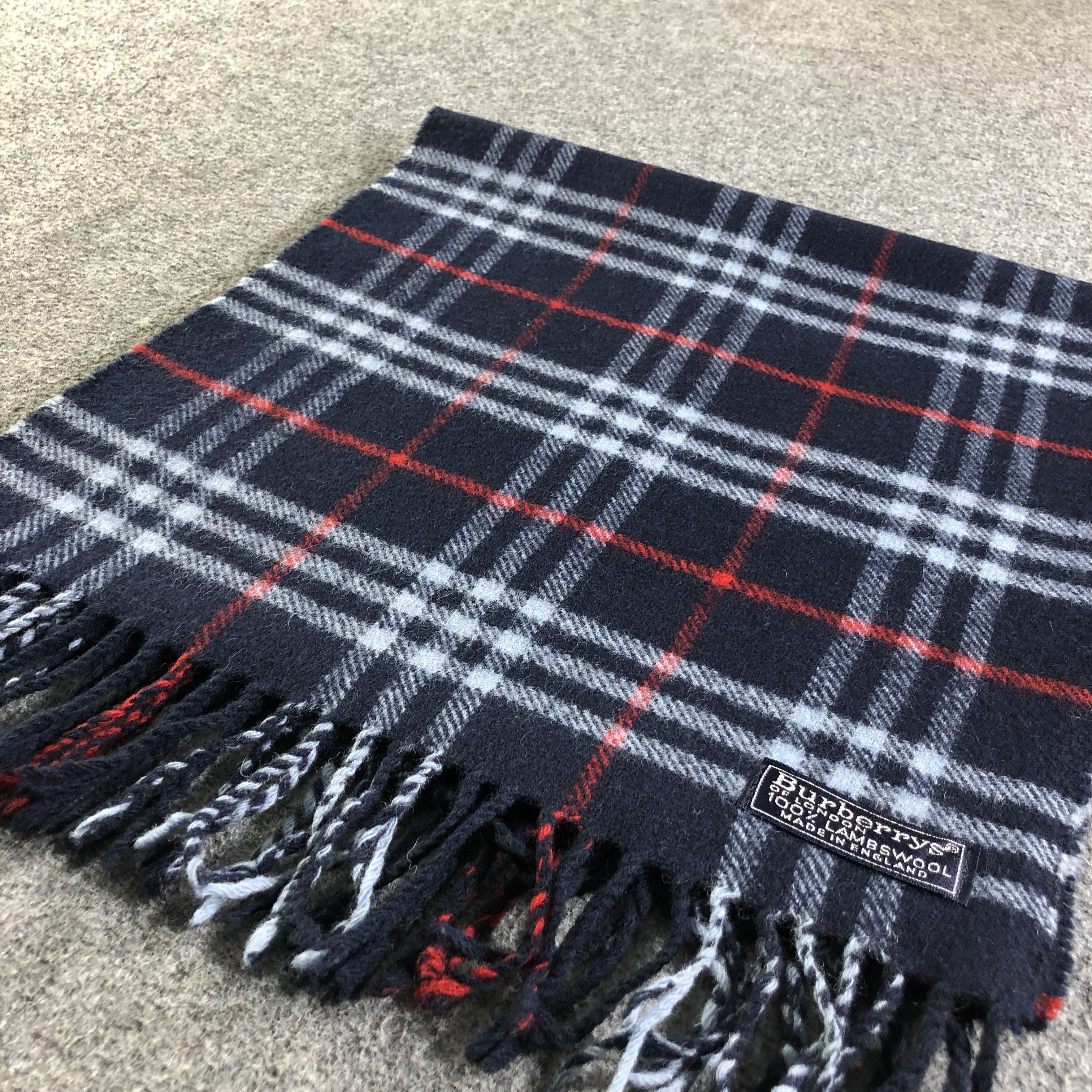 Burberry Burberrys Wool Scarf Muffler Neckwear V2137 Size ONE SIZE - 3 Thumbnail