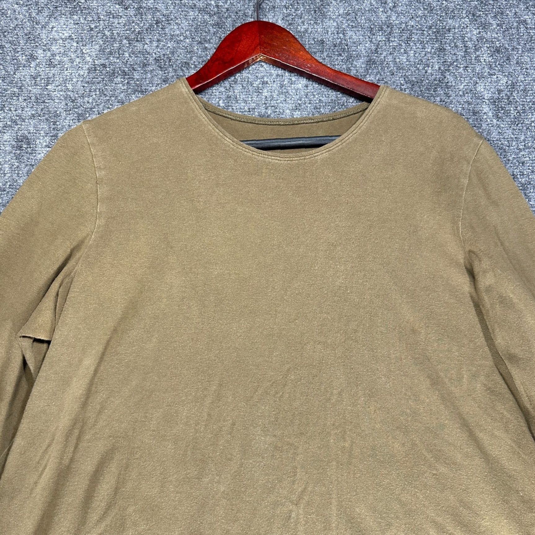 Eileen Fisher Eileen Fisher Top Womens L Olive Green Organic Cotton Stretch Long Sleeve Tee Size L / US 10 / IT 46 - 3 Thumbnail