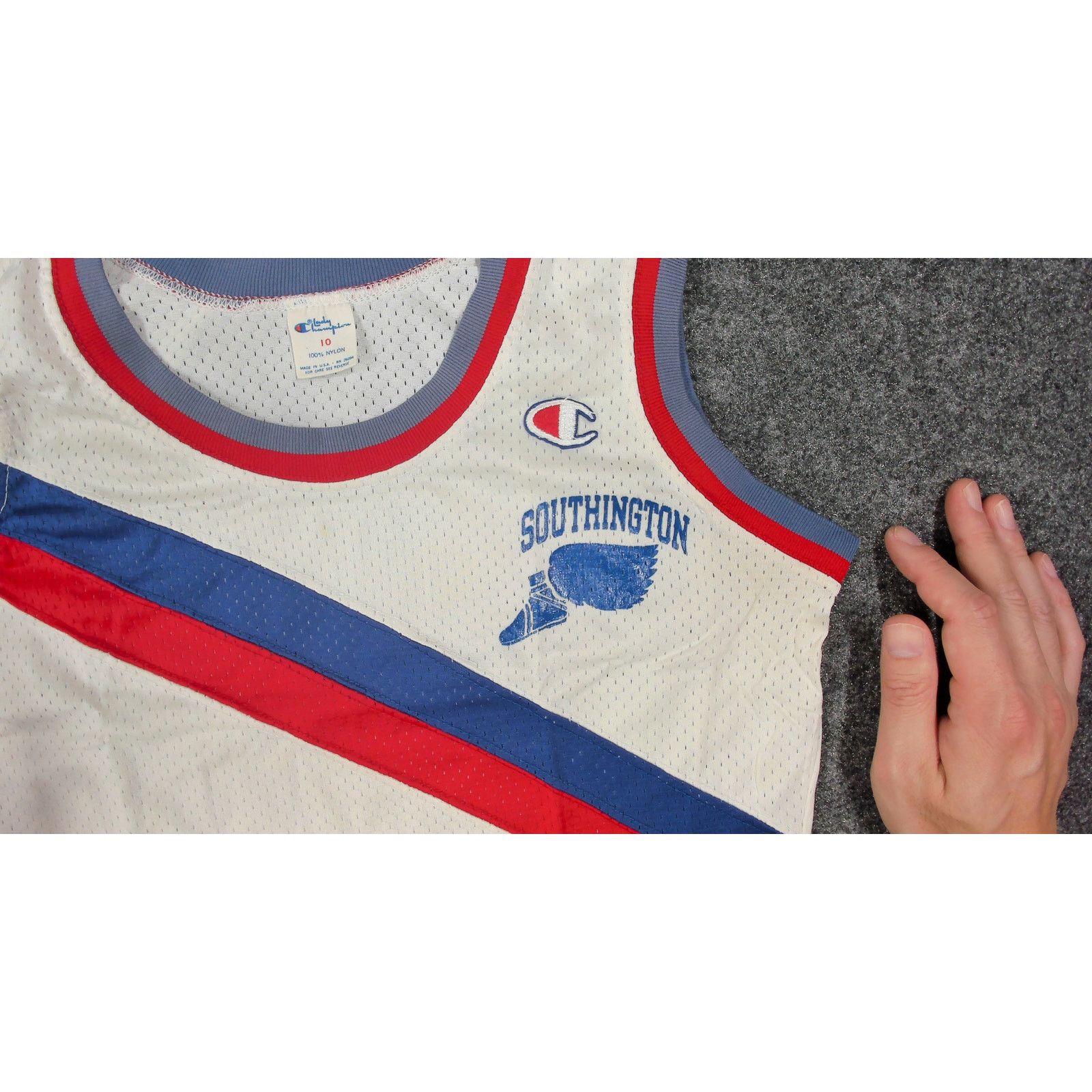 Champion Vintage Champion 80s Southington Track Jersey Winged Foot Size M / US 6-8 / IT 42-44 - 7 Thumbnail
