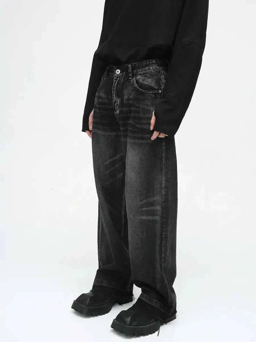 Japanese Brand Retro loose straight leg casual jeans Size US 32 / EU 48 - 1 Thumbnail