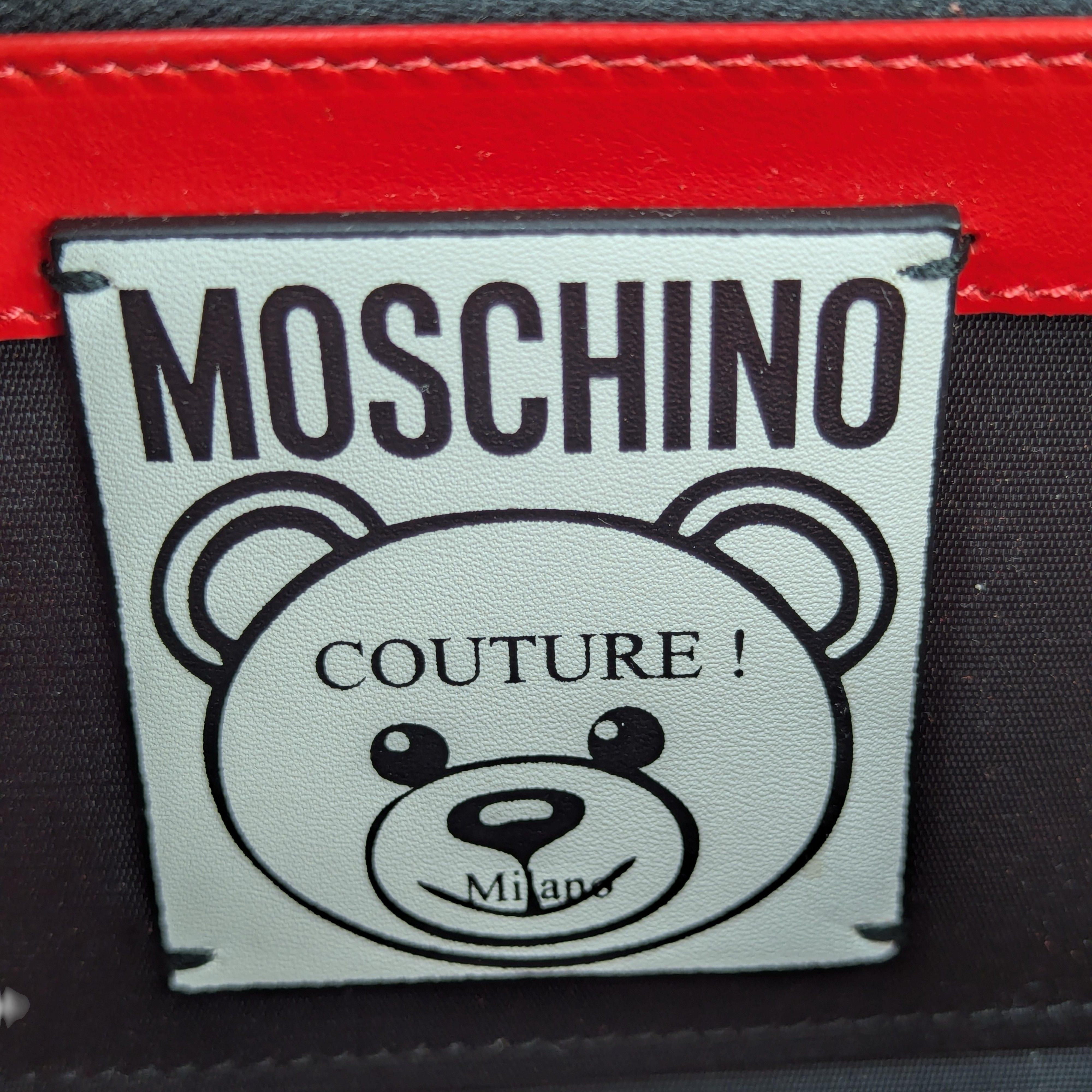 Moschino MOSCHINO COUTURE TEDDY BEAR RED LEATHER SHOULDER / CROSS BAG Size ONE SIZE - 10 Thumbnail