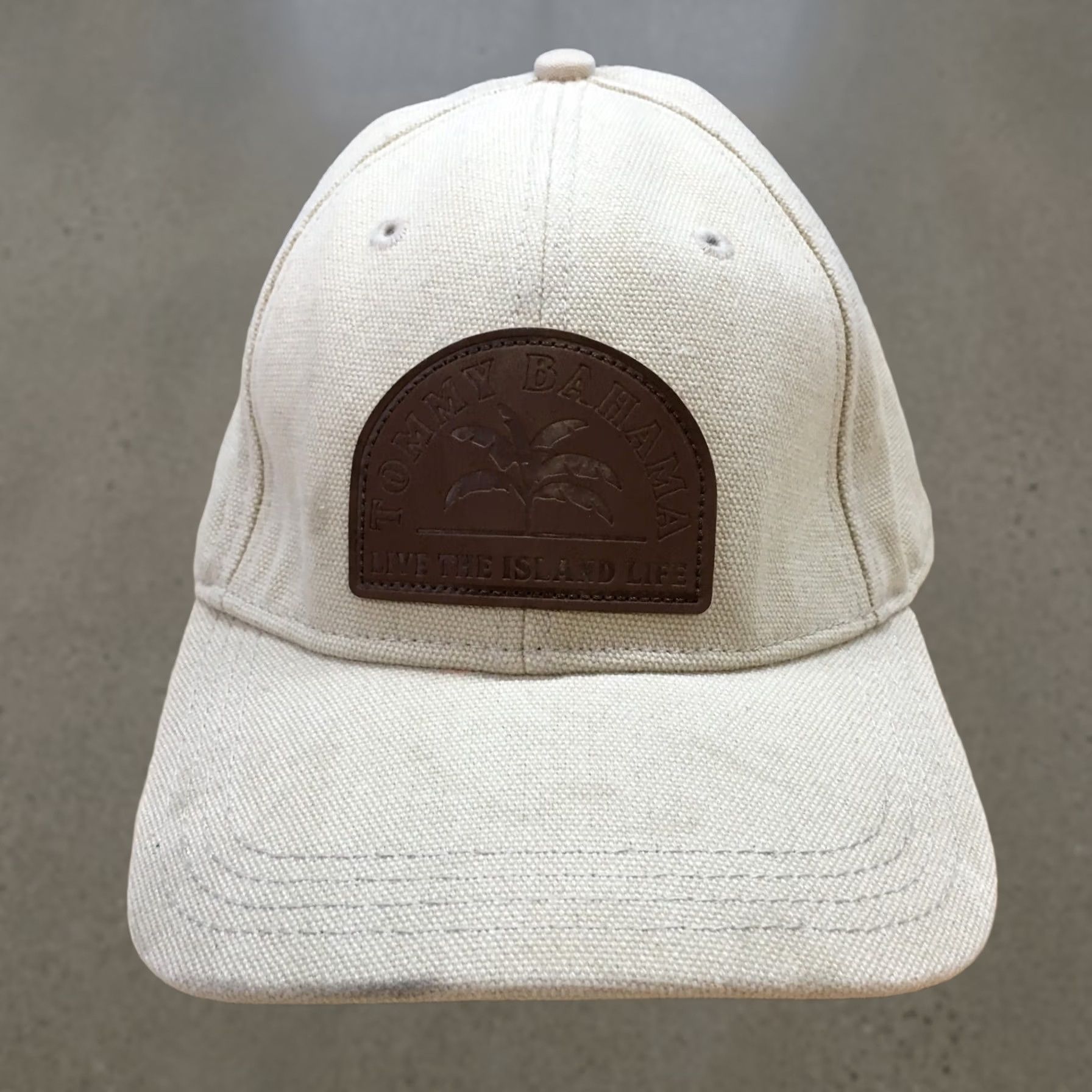 Tommy Bahama Tommy Bahama Baseball Cap Mens Beige OS Adjustable Curved Brim Embroidered Logo Size ONE SIZE - 1 Thumbnail