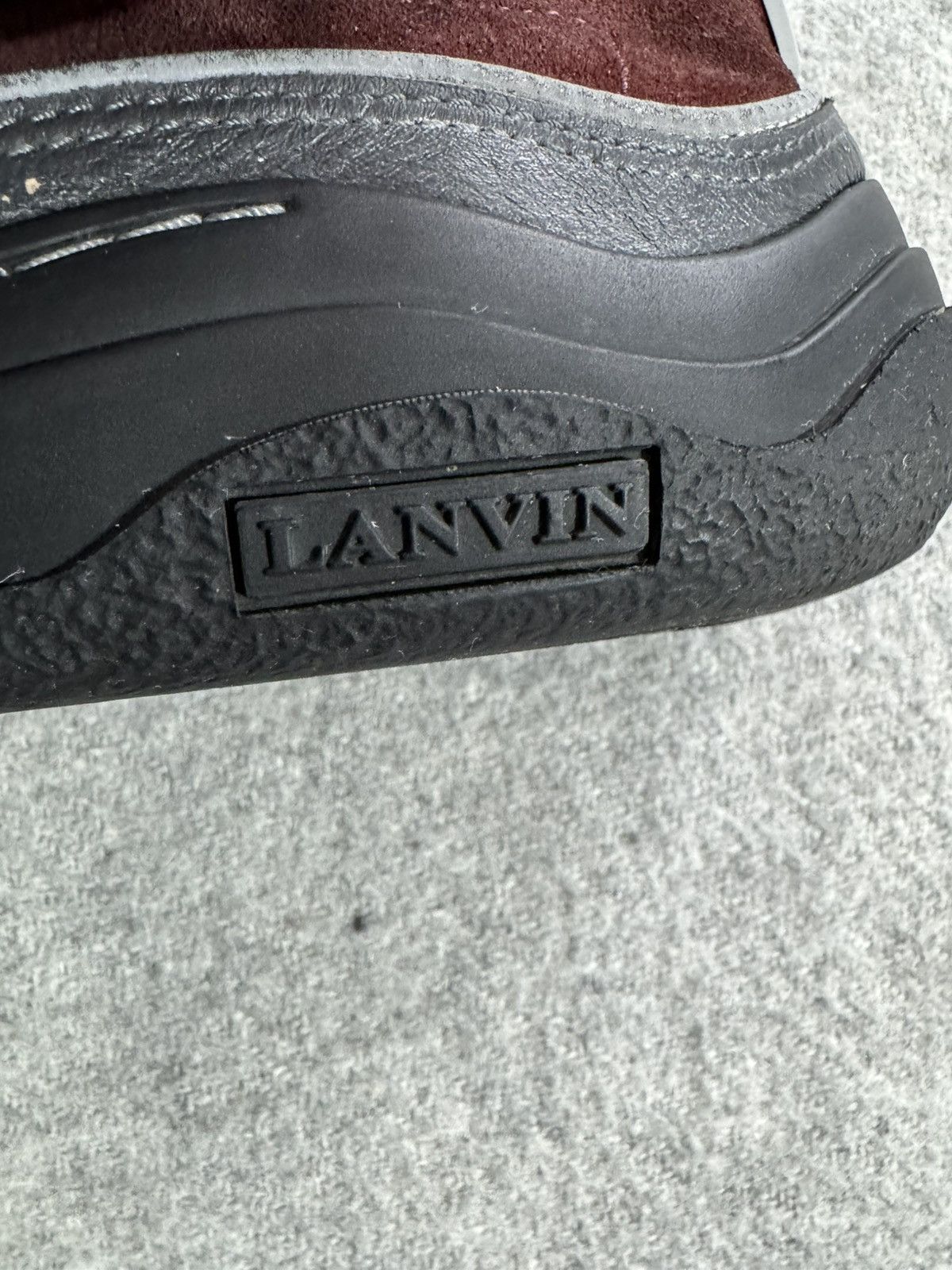 Lanvin Lanvin L Low Top Suede Leather Burgundy Sneakers UK7 41 Size US 8 / EU 41 - 9 Thumbnail