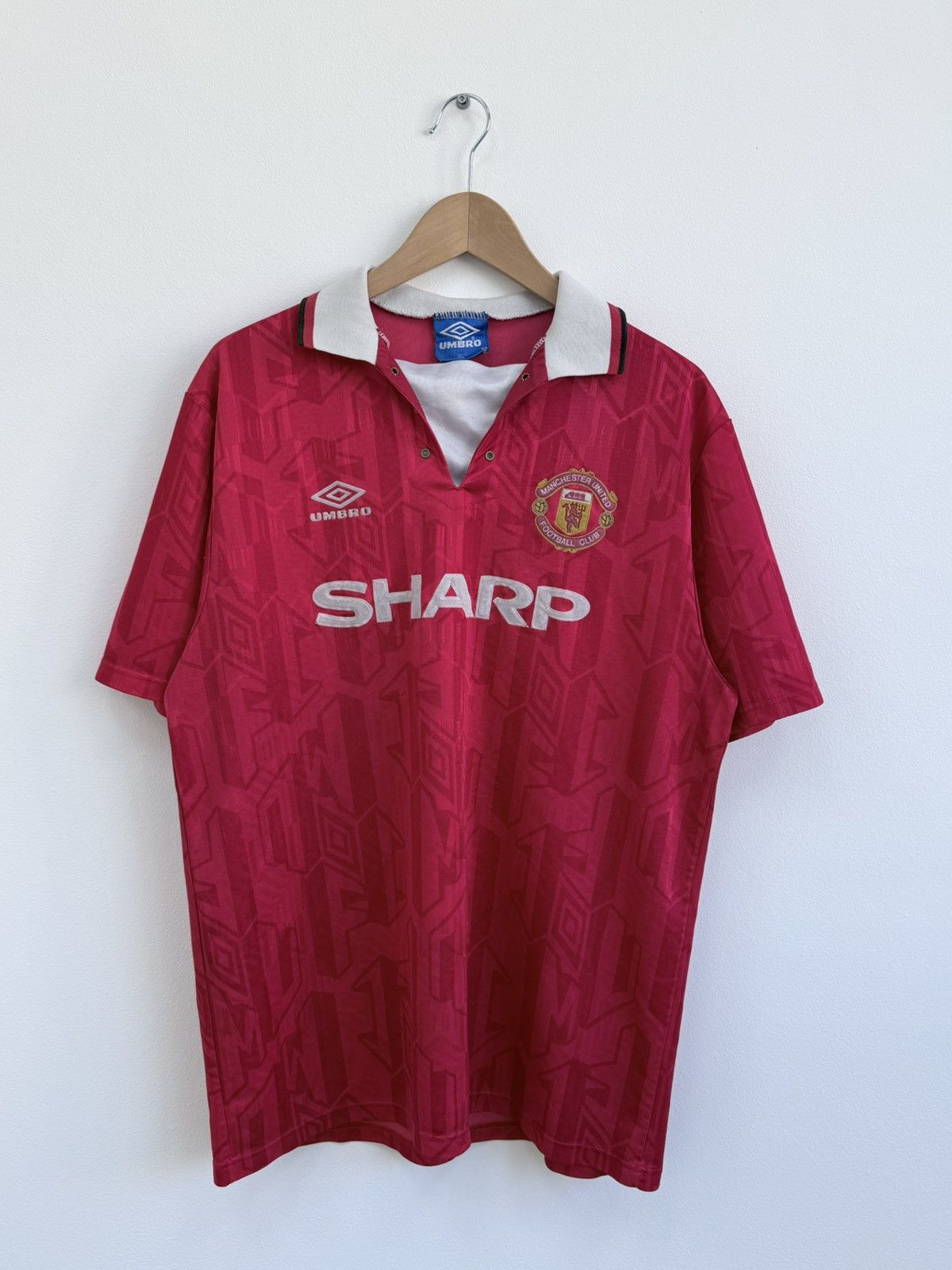 Umbro 1992/94 Manchester United Umbro Sharp Football Soccer Jersey Size US XL / EU 56 / 4 - 1 Thumbnail