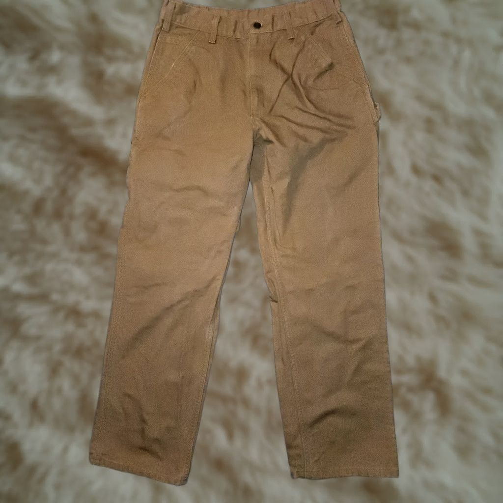 Carhartt Carhartt Jeans Caprpenter Canvas Brown High Rise 32x32 Men's Regular 31in Inseam Logo Workwear Relaxed Straight Shirt? Size US 32 / EU 48 - 1 Thumbnail