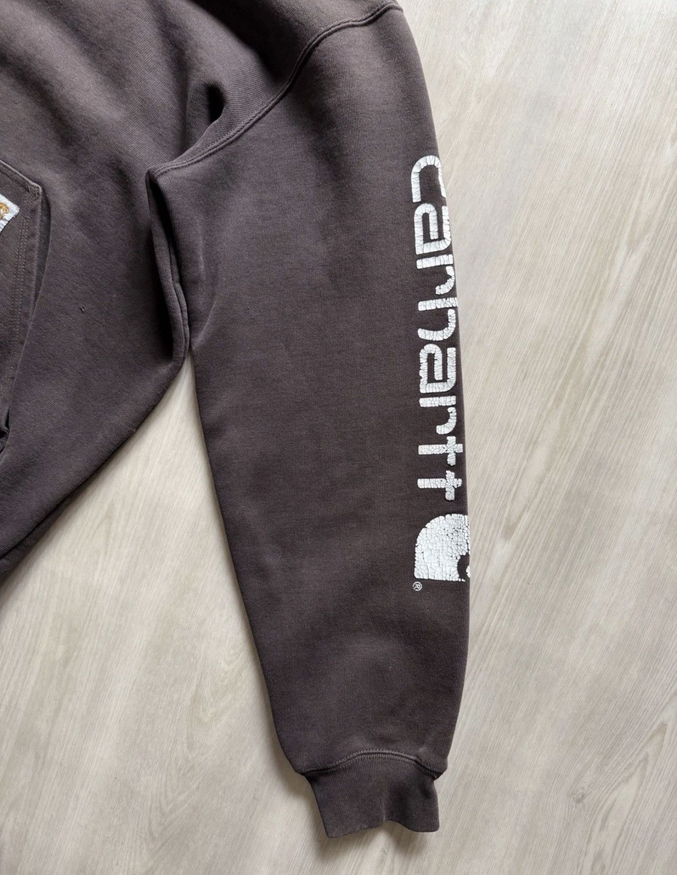 Carhartt Carhartt Hoodie Brown Sz L *Distressed Size US L / EU 52-54 / 3 - 3 Thumbnail