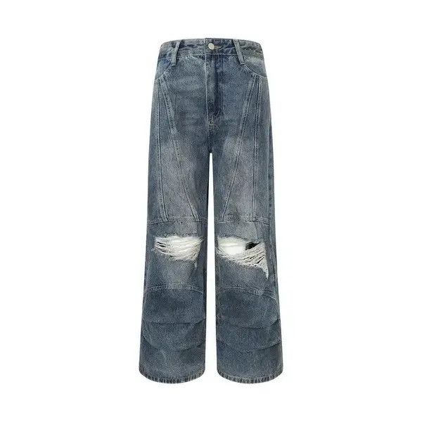 VIBE Distressed Wide Leg Jeans Size US 33 - 1 Thumbnail