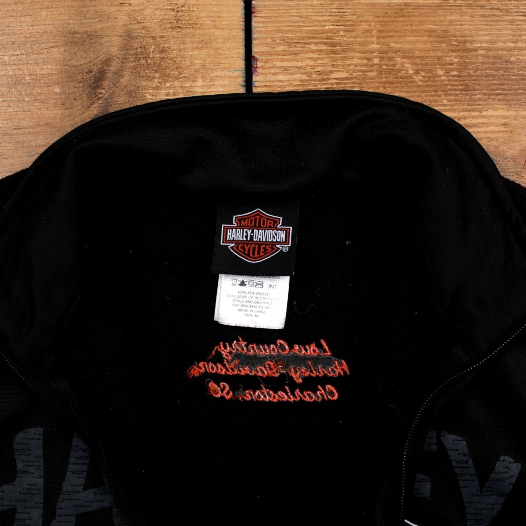 Harley Davidson VINTAGE Harley Davidson Track Jacket Womens M Black Size M / US 6-8 / IT 42-44 - 3 Thumbnail