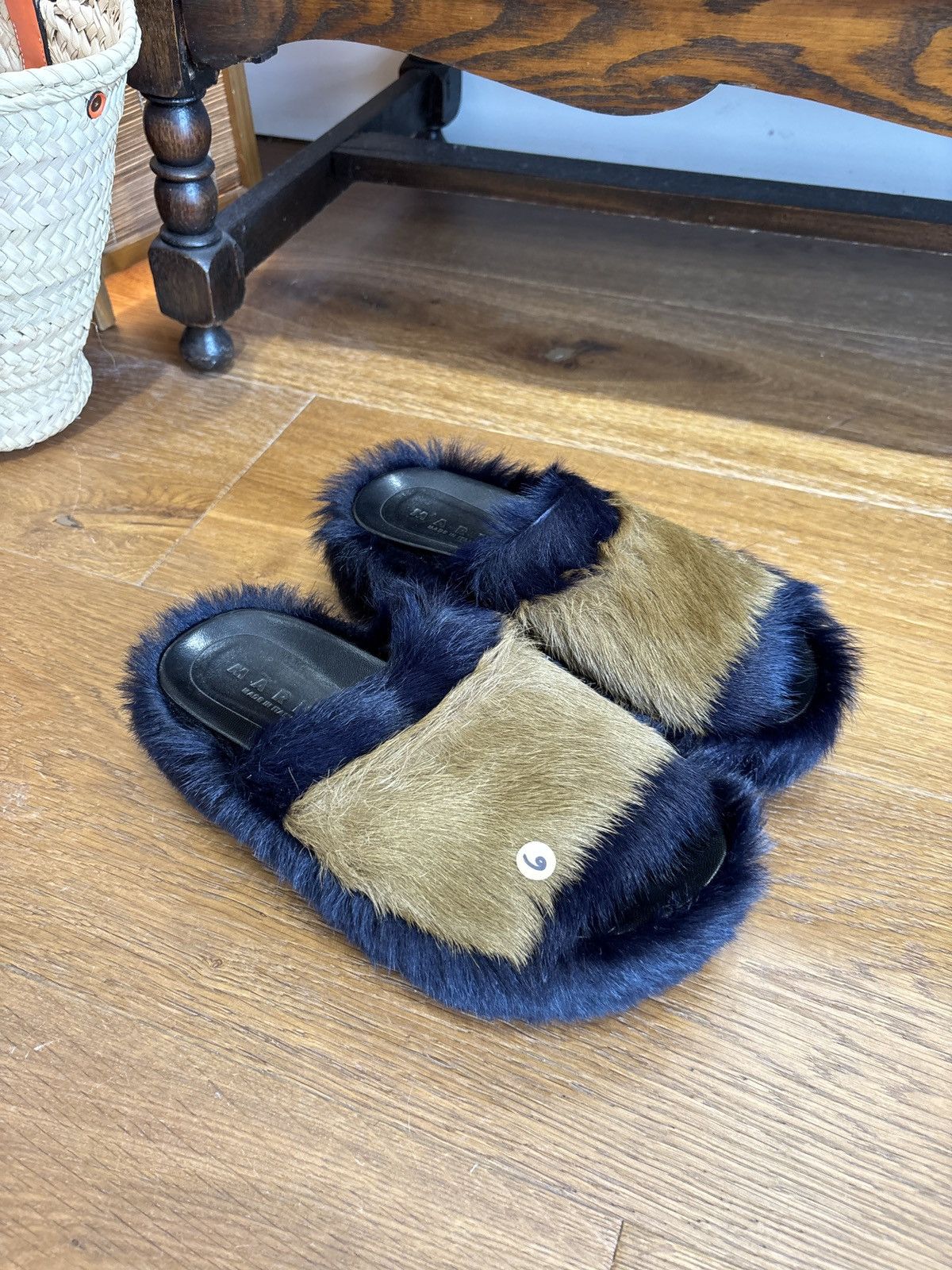 Marni These are Marni calf hair mules in a blue and brown colorway Size US 6 / IT 36 - 3 Thumbnail