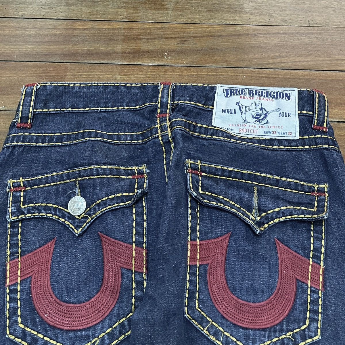 Other Rare Design Vintage Brand True Religion Flared Jeans 1990s Size US 33 - 4 Thumbnail