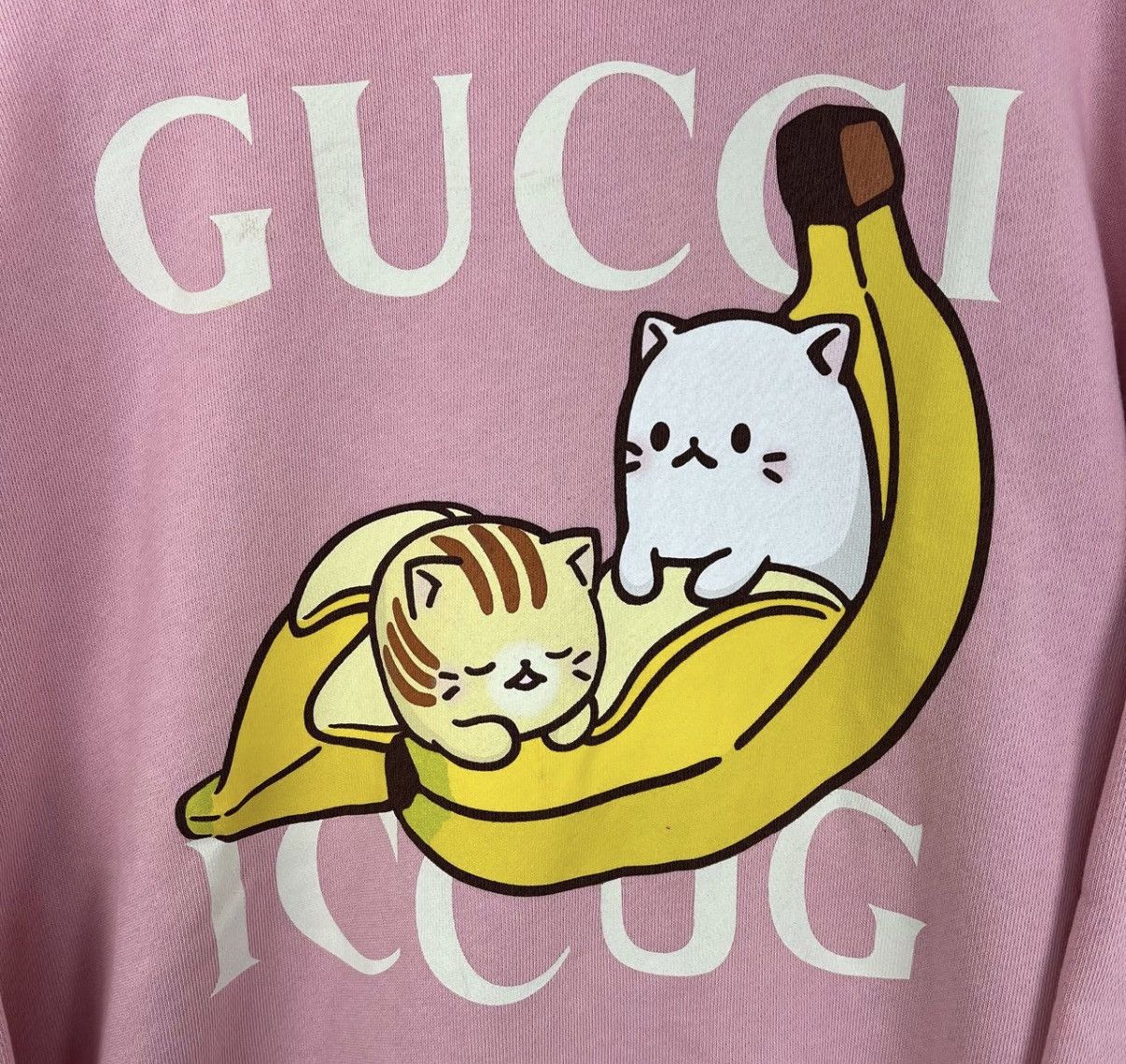 Gucci Gucci/x Bananya Pink Banana Cat Sweatshirt K12 Size S / US 4 / IT 40 - 4 Thumbnail