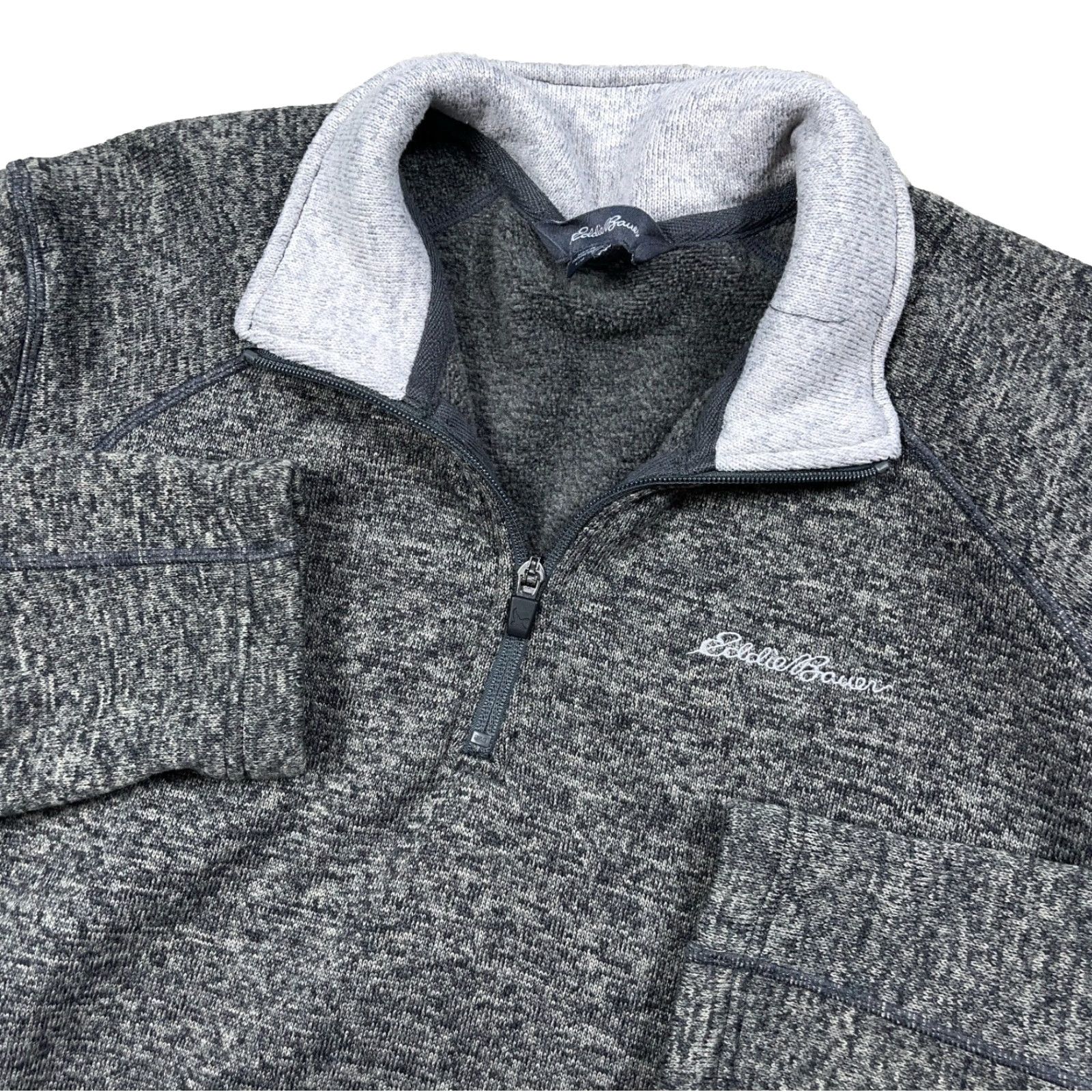 Eddie Bauer Eddie Bauer Sweater Men Large Heather Gray Pullover Quarter Zip Fleece Size US L / EU 52-54 / 3 - 2 Thumbnail