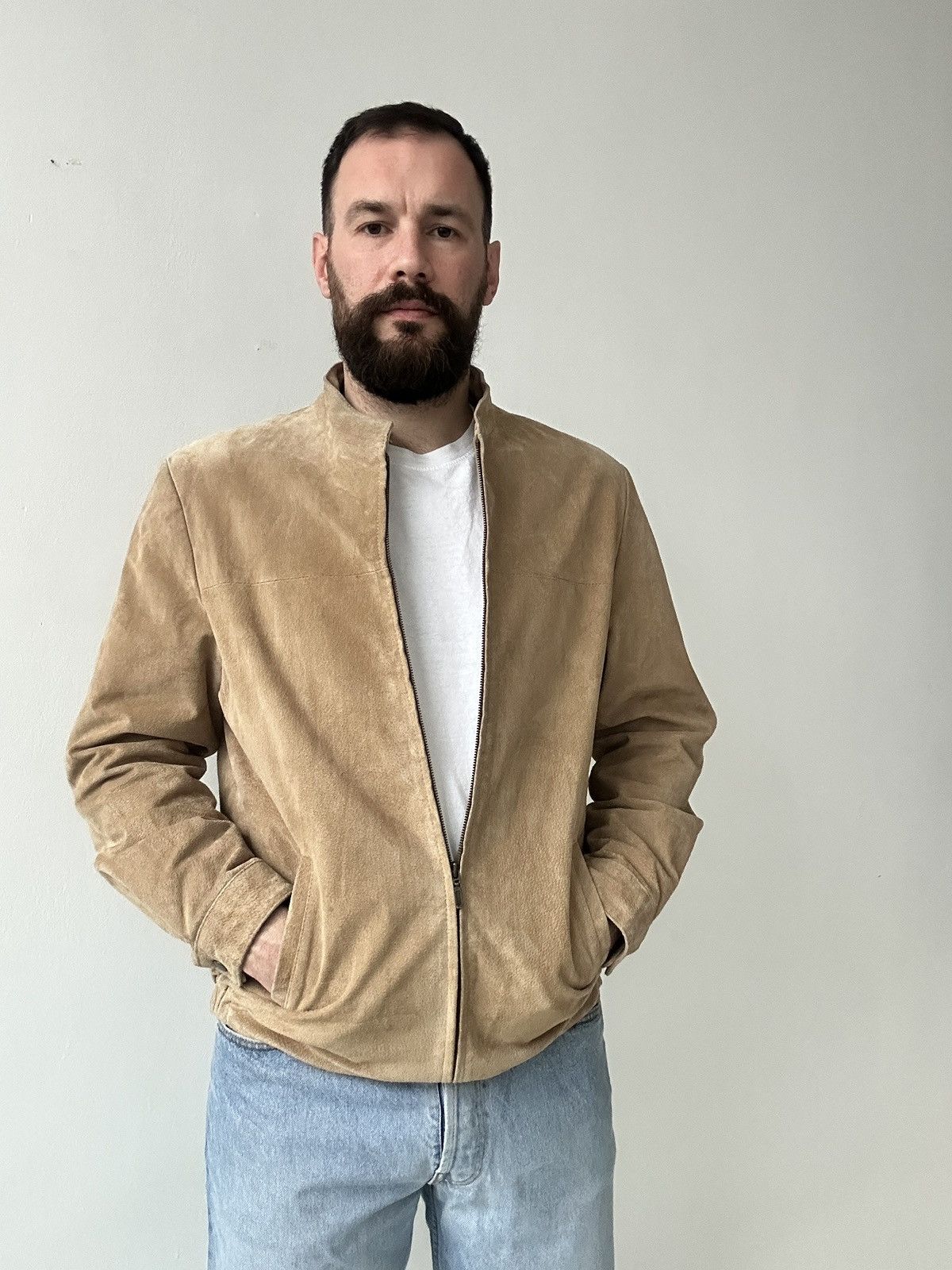 Genuine Leather × Vintage Vintage Leather Suede Jacket Size US L / EU 52-54 / 3 - 2 Thumbnail