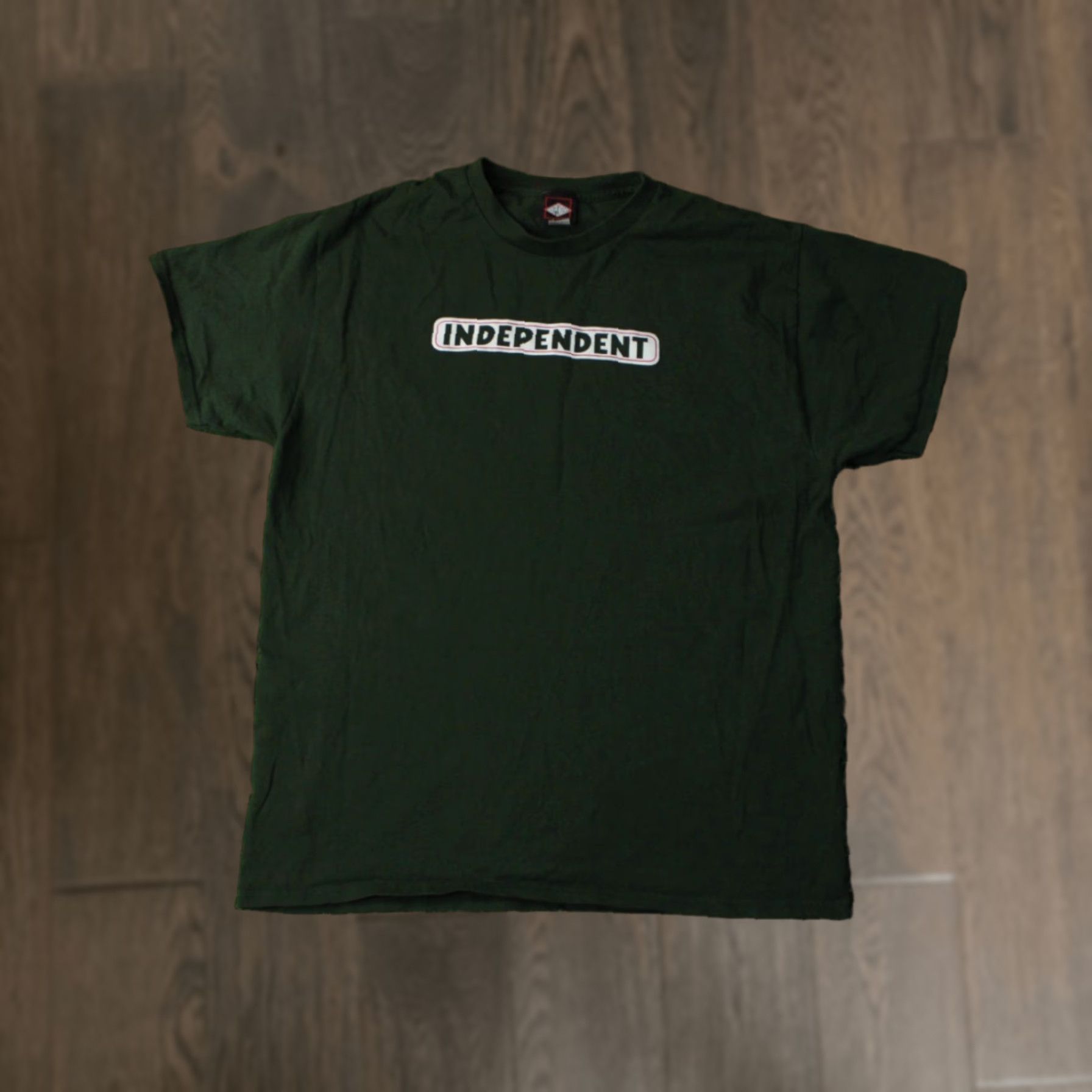Vintage Independent Men Jersey T-Shirt Classic Short Sleeve Crew Neck L Dark Green Size L Size US L / EU 52-54 / 3 - 1 Thumbnail
