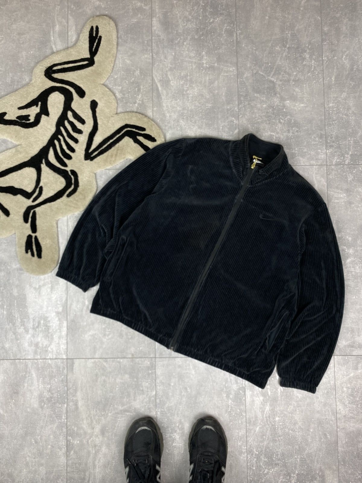 Nike Nike Oversized Corduroy Zip Velvet Hoodie Size US XL / EU 56 / 4 - 2 Thumbnail