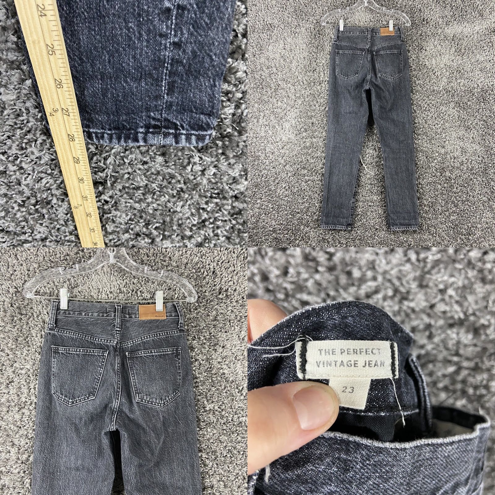 Madewell VINTAGE Madewell The Perfect Vintage Jeans Distressed Black Women’s 23 Skinny Jeans Women 23 Black Size 40" / US 18 - 8 Thumbnail