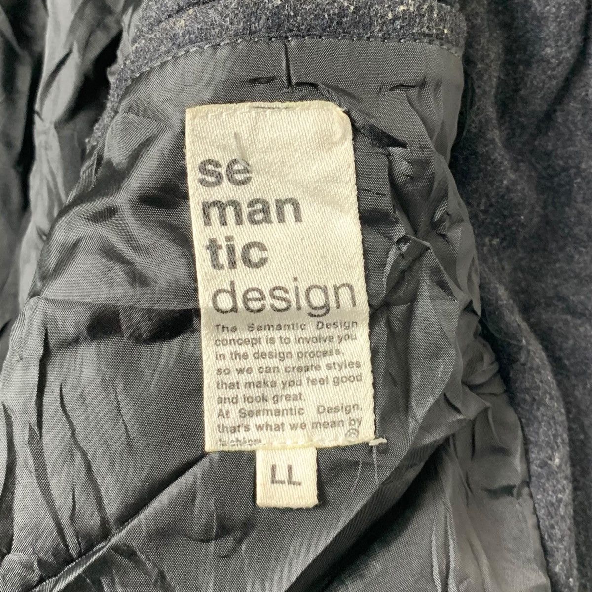 semanticdesign SEMANTIC DESIGN Japanese Brand Casualwear Wool Jacket Size US L / EU 52-54 / 3 - 5 Thumbnail