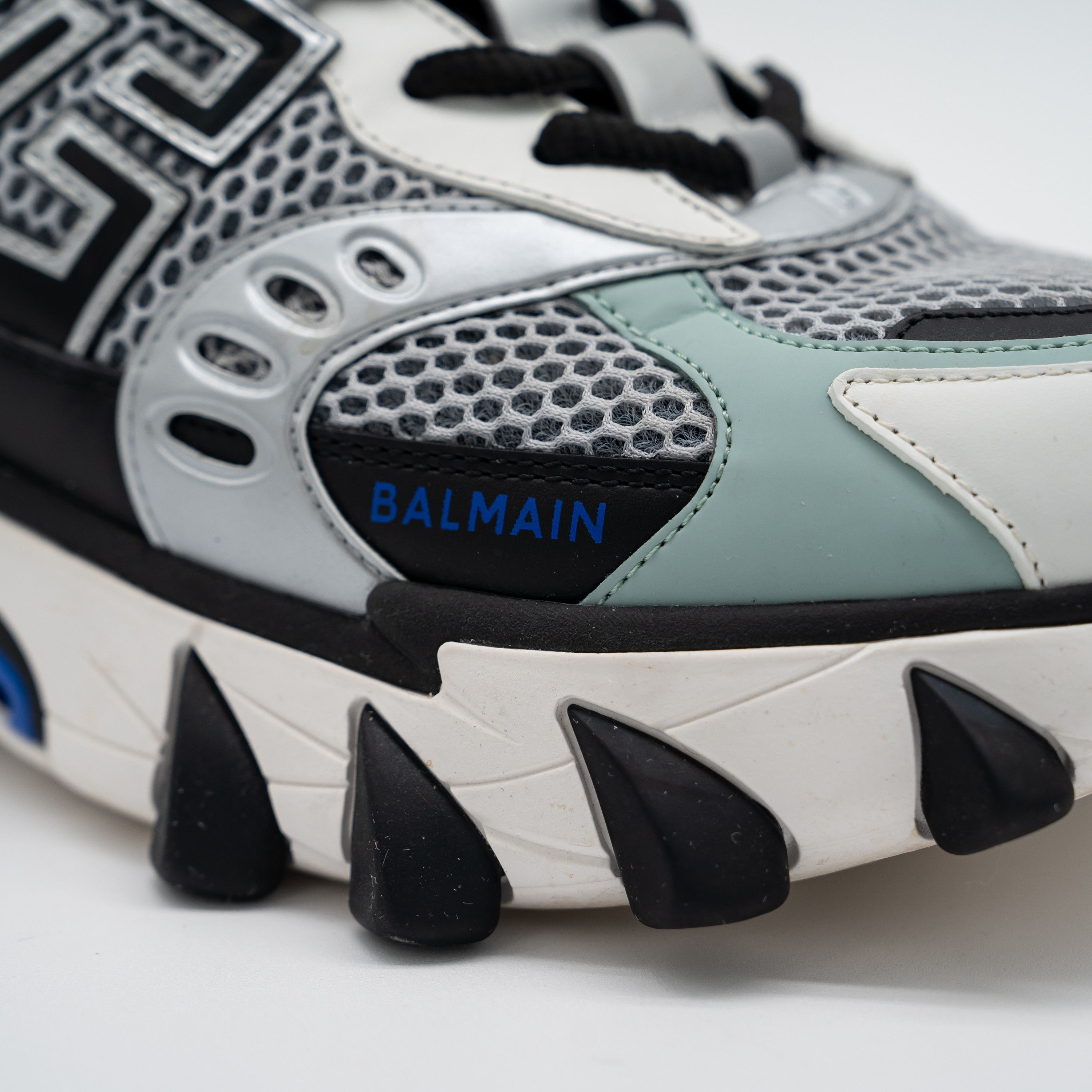 Balmain 44 11 US Balmain B-East White Black Blue Silver Sneakers Size US 11 / EU 44 - 11 Thumbnail
