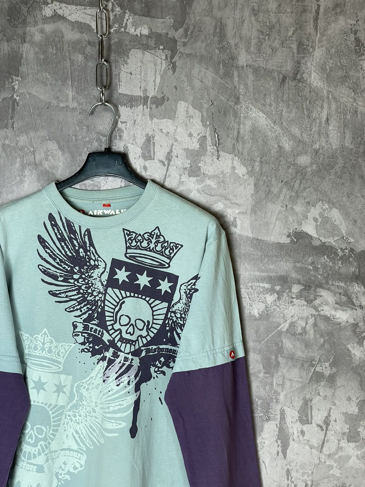 Vintage Crazy Y2K Airwalk Thermal Long Sleeve Tee Size US S / EU 44-46 / 1 - 4 Thumbnail