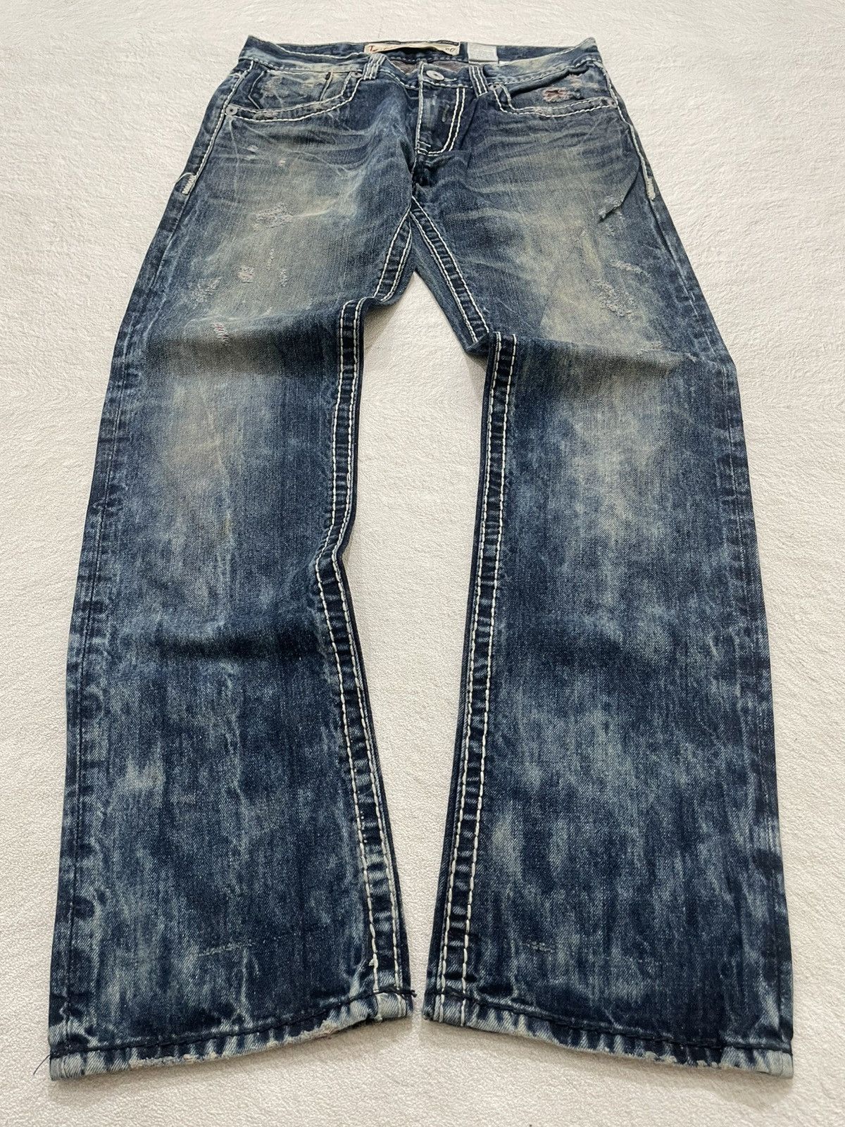 Hysteric Glamour 2000s Buckaroo Acid Washed Denim Distressed Y2K Size US 33 - 1 Thumbnail