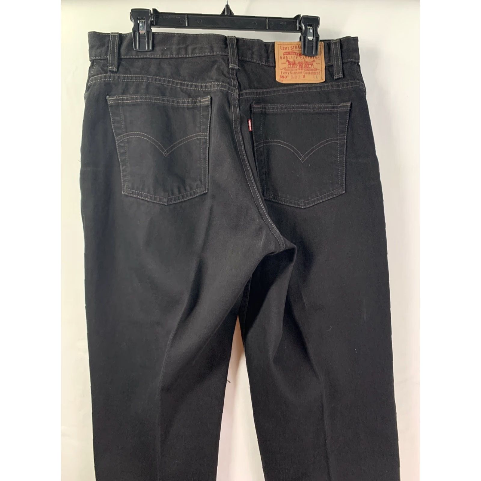 Vintage VINTAGE Levi's 550 Red Tab Jeans Women’s Black USA Sz L 34x32 High Rise 90s Size 36" / US 14 / IT 50 - 7 Thumbnail