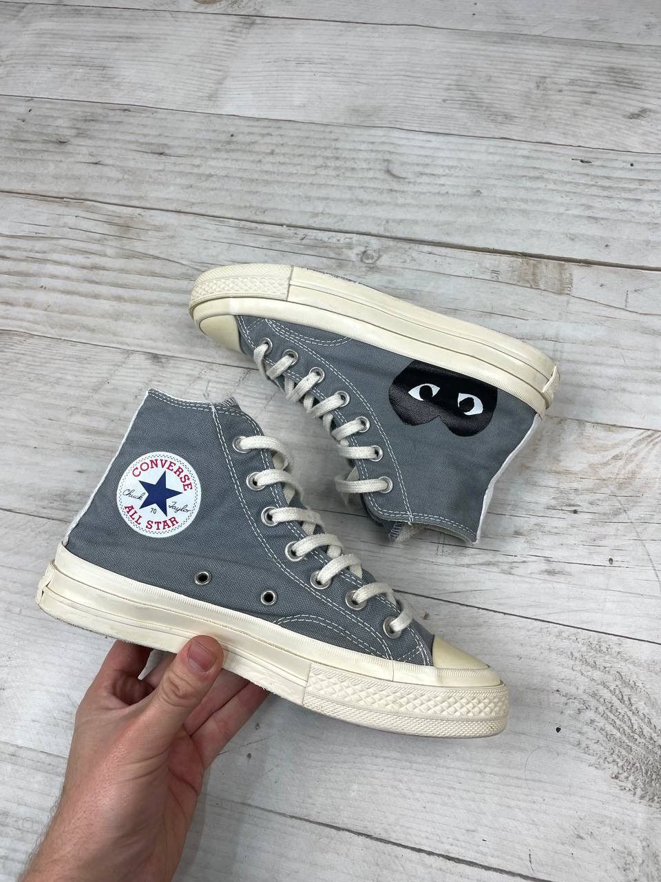 Comme des Garcons PLAY × Converse Comme des Garçons x Converse High Top CDG Sneakers Size US 6.5 / IT 36.5 - 2 Thumbnail