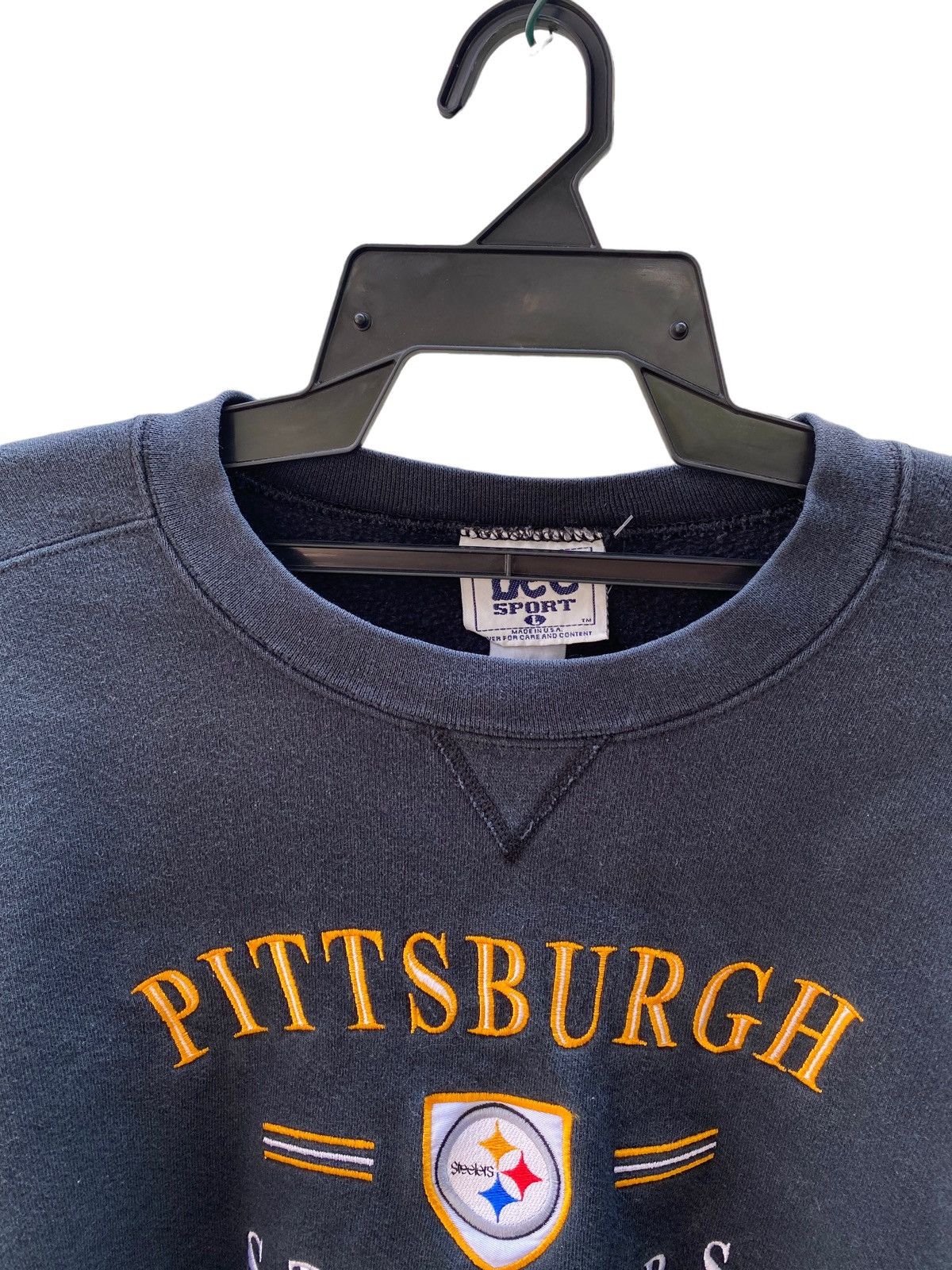 NFL Vintage 90s Pittsburgh Steelers Crop Sweatshirt Size US XL / EU 56 / 4 - 4 Thumbnail