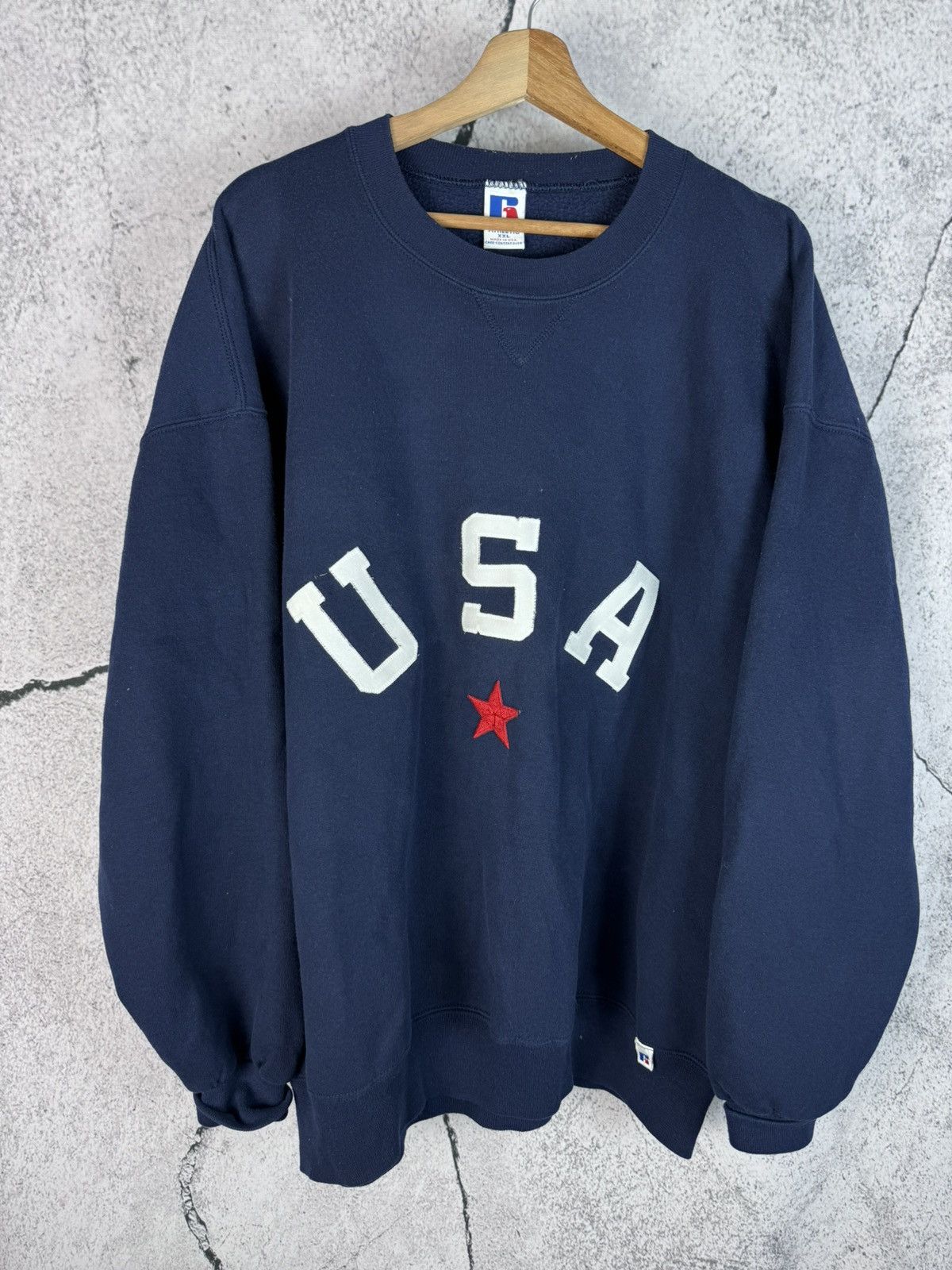 Russell Athletic Vintage 90s Russell Athletic USA University Sweatshirt Size US XXL / EU 58 / 5 - 1 Thumbnail