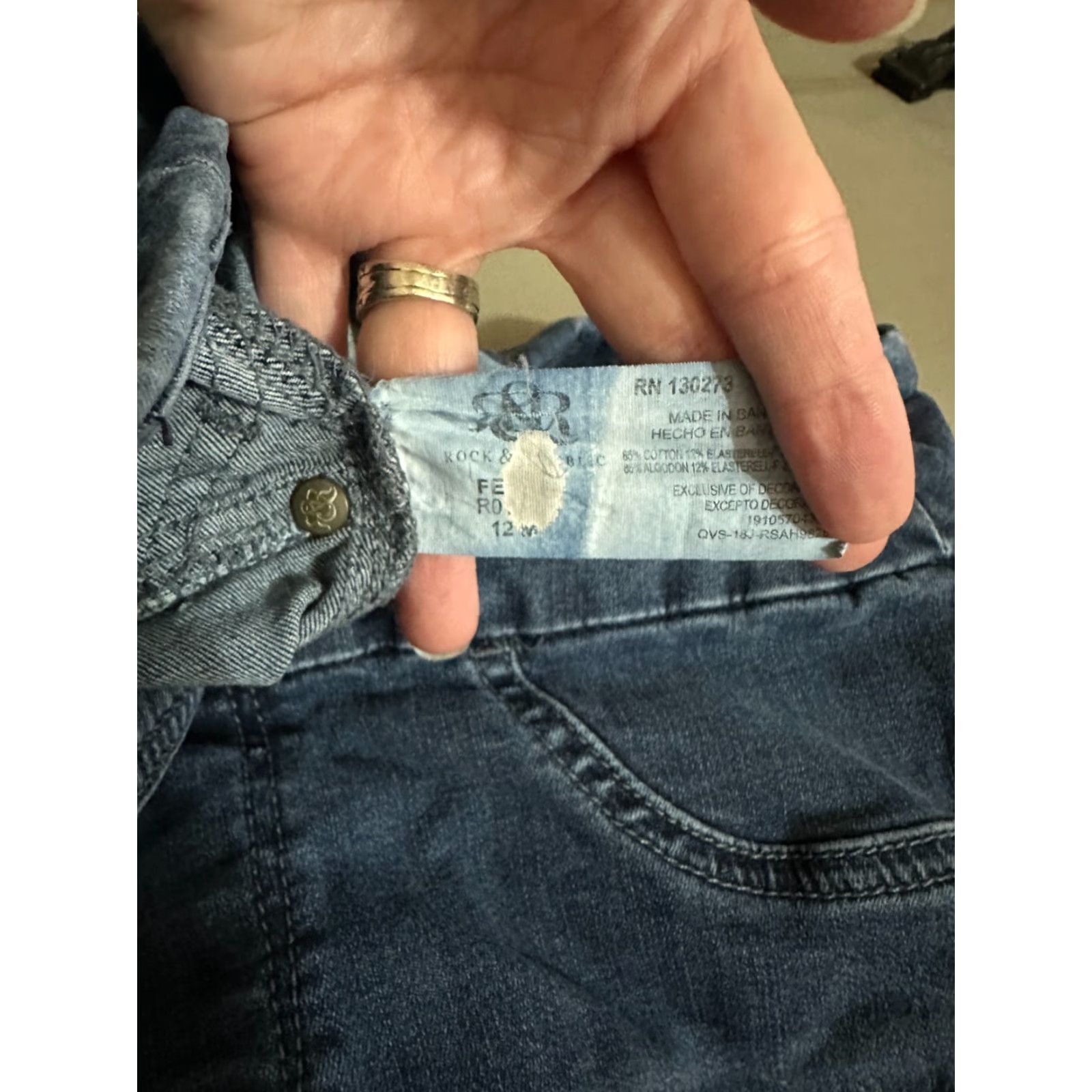 Vintage Rock & Republic Jeans Women Denim The Slimming Denim Cure Slimming Skinny Blue 12m Size 34" / US 12 / IT 48 - 5 Thumbnail
