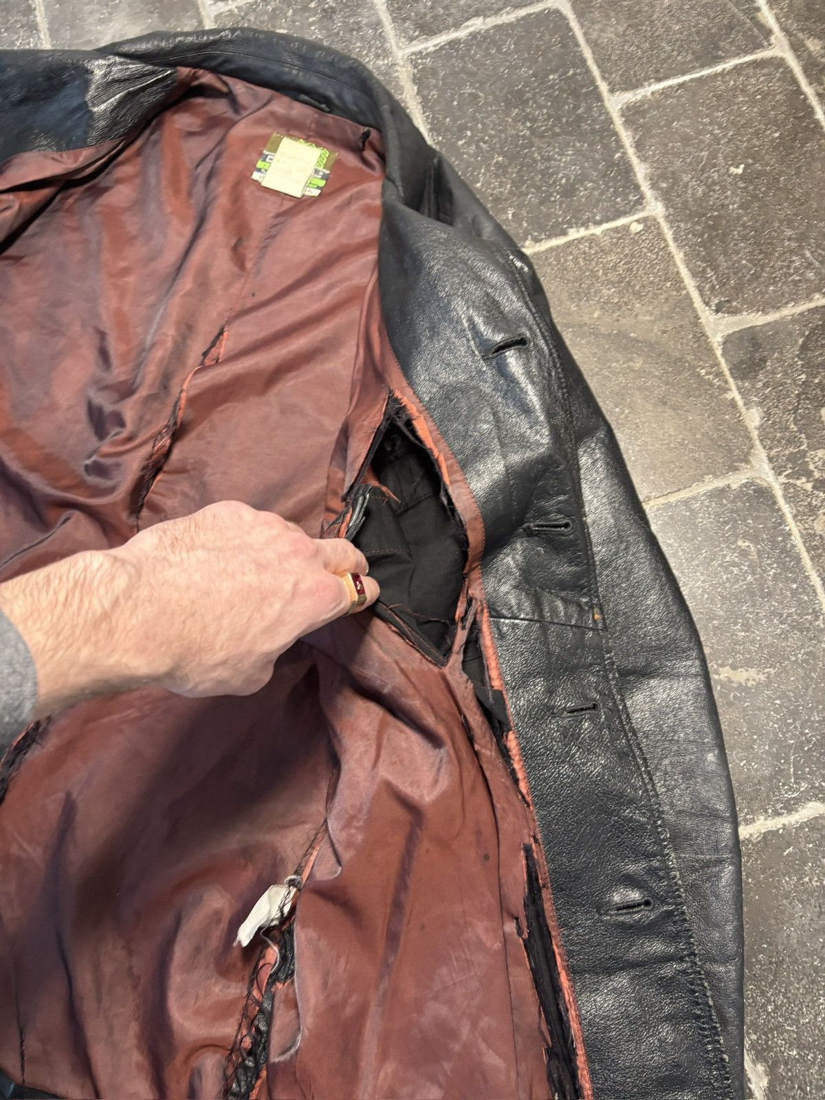 Diesel 1990s Diesel Leather Jacket Vintage Diesel Jeans Trench Mid Size US L / EU 52-54 / 3 - 12 Thumbnail