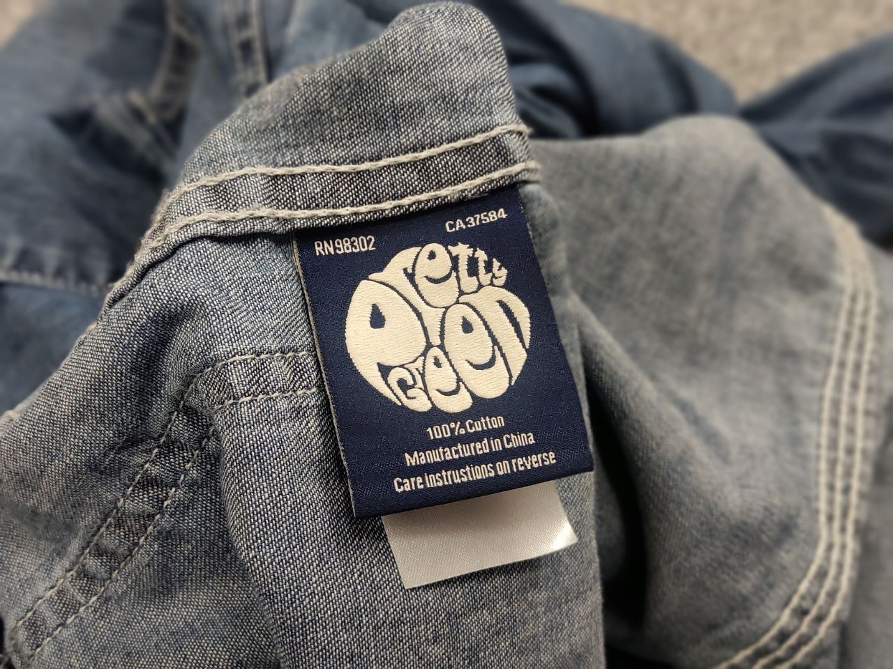 Pretty Green Vtg Pretty Green Design Work Overshirt Pocket Denim Jacket Size US M / EU 48-50 / 2 - 14 Thumbnail