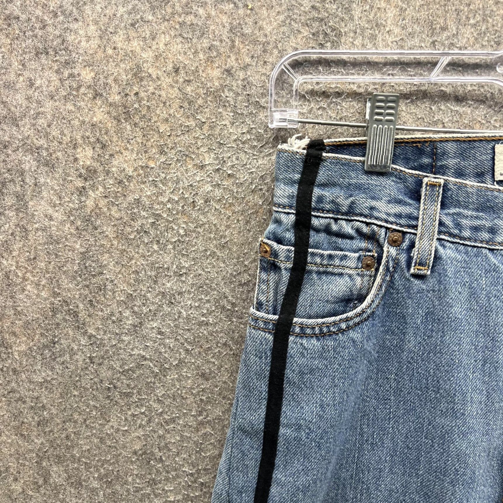Levi's Levis 505 Jeans Mens 30x30 Blue Regular Fit Straight Leg Side Stripe Denim Jeans Size US 30 / EU 46 - 6 Thumbnail